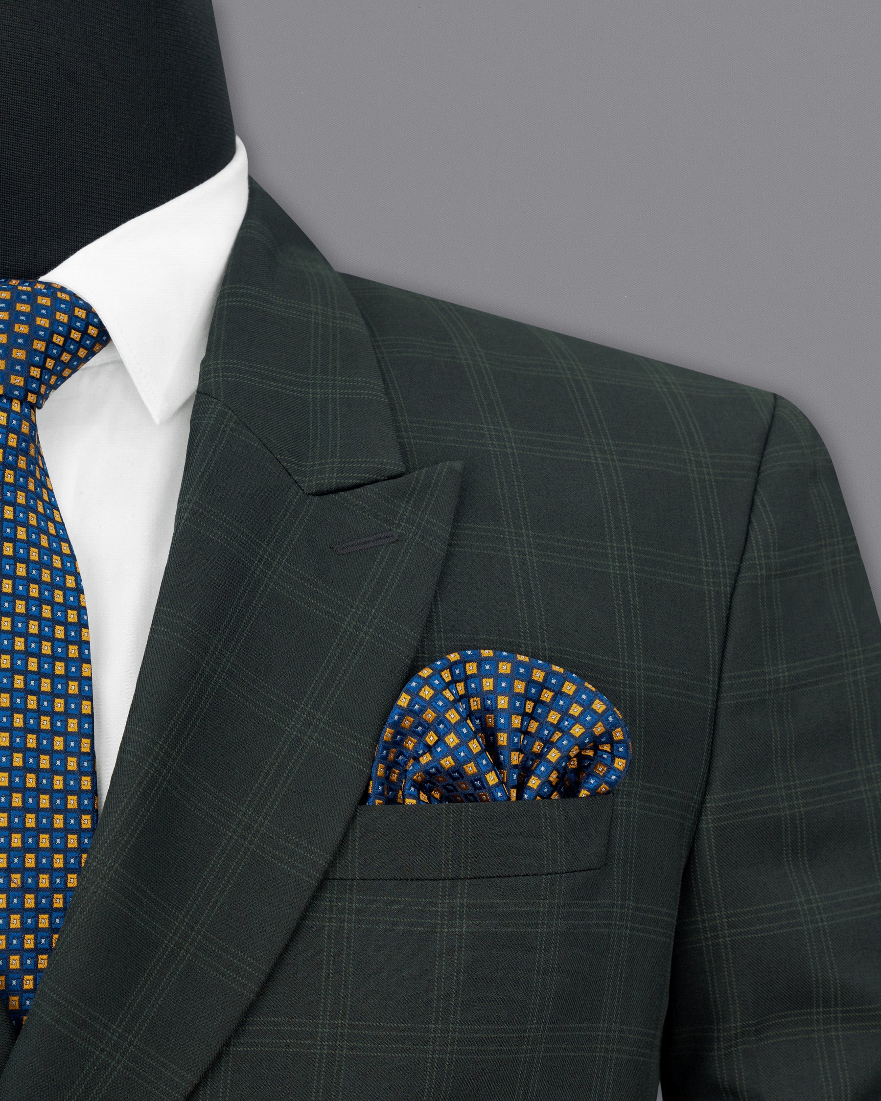 Iridium Green Windowpane Double Breasted Suit ST1717-DB-36, ST1717-DB-38, ST1717-DB-40, ST1717-DB-42, ST1717-DB-44, ST1717-DB-46, ST1717-DB-48, ST1717-DB-50, ST1717-DB-52, ST1717-DB-54, ST1717-DB-56, ST1717-DB-58, ST1717-DB-60