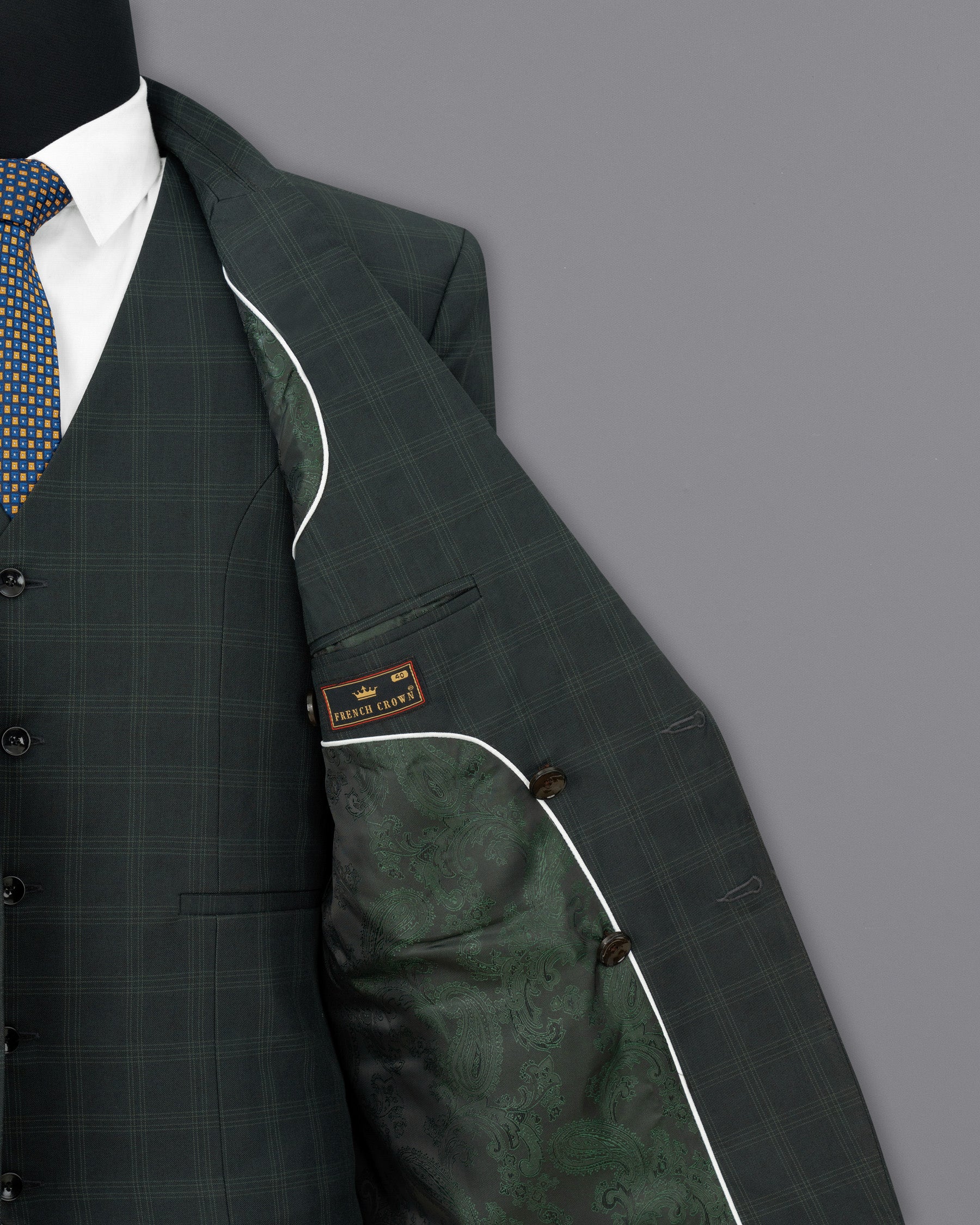 Iridium Green Windowpane Double Breasted Suit ST1717-DB-36, ST1717-DB-38, ST1717-DB-40, ST1717-DB-42, ST1717-DB-44, ST1717-DB-46, ST1717-DB-48, ST1717-DB-50, ST1717-DB-52, ST1717-DB-54, ST1717-DB-56, ST1717-DB-58, ST1717-DB-60