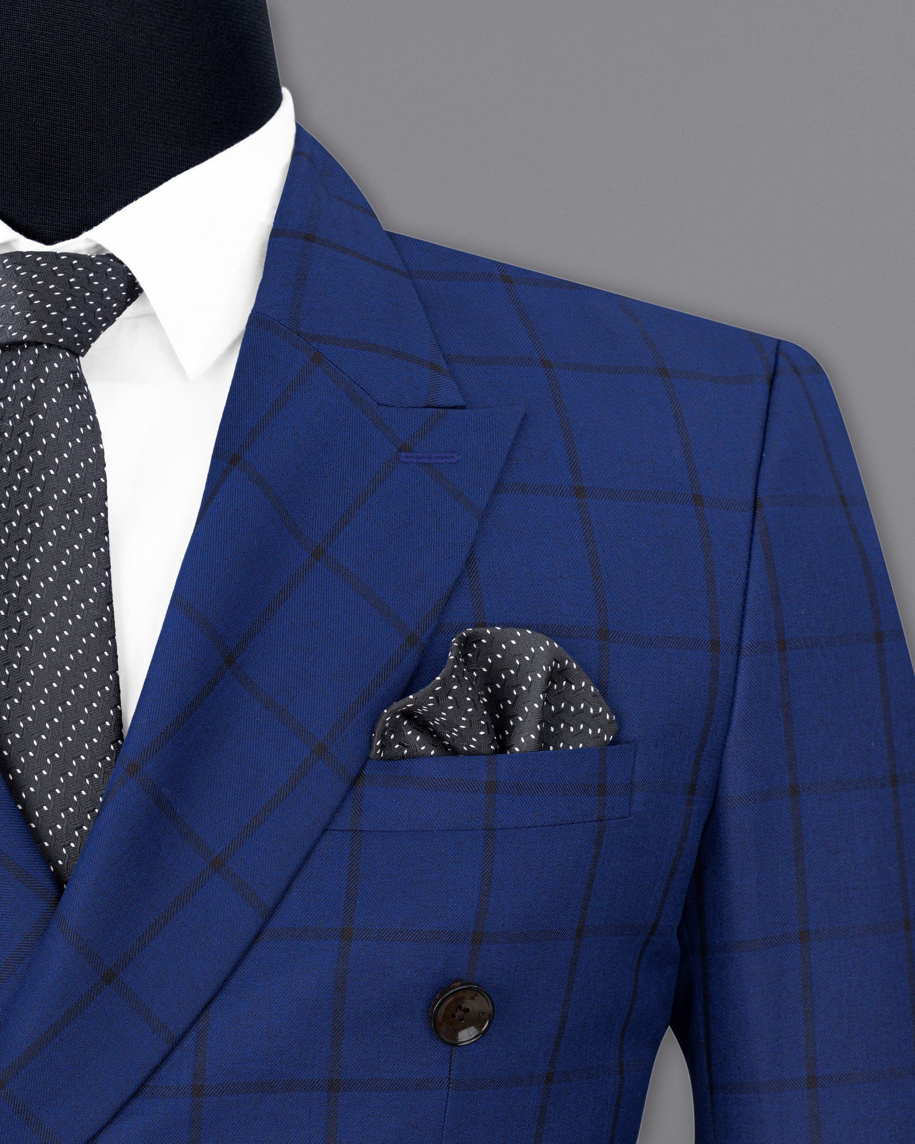 Deep Sapphire Windowpane Double Breasted Suit ST1721-DB-36, ST1721-DB-38, ST1721-DB-40, ST1721-DB-42, ST1721-DB-44, ST1721-DB-46, ST1721-DB-48, ST1721-DB-50, ST1721-DB-52, ST1721-DB-54, ST1721-DB-56, ST1721-DB-58, ST1721-DB-60