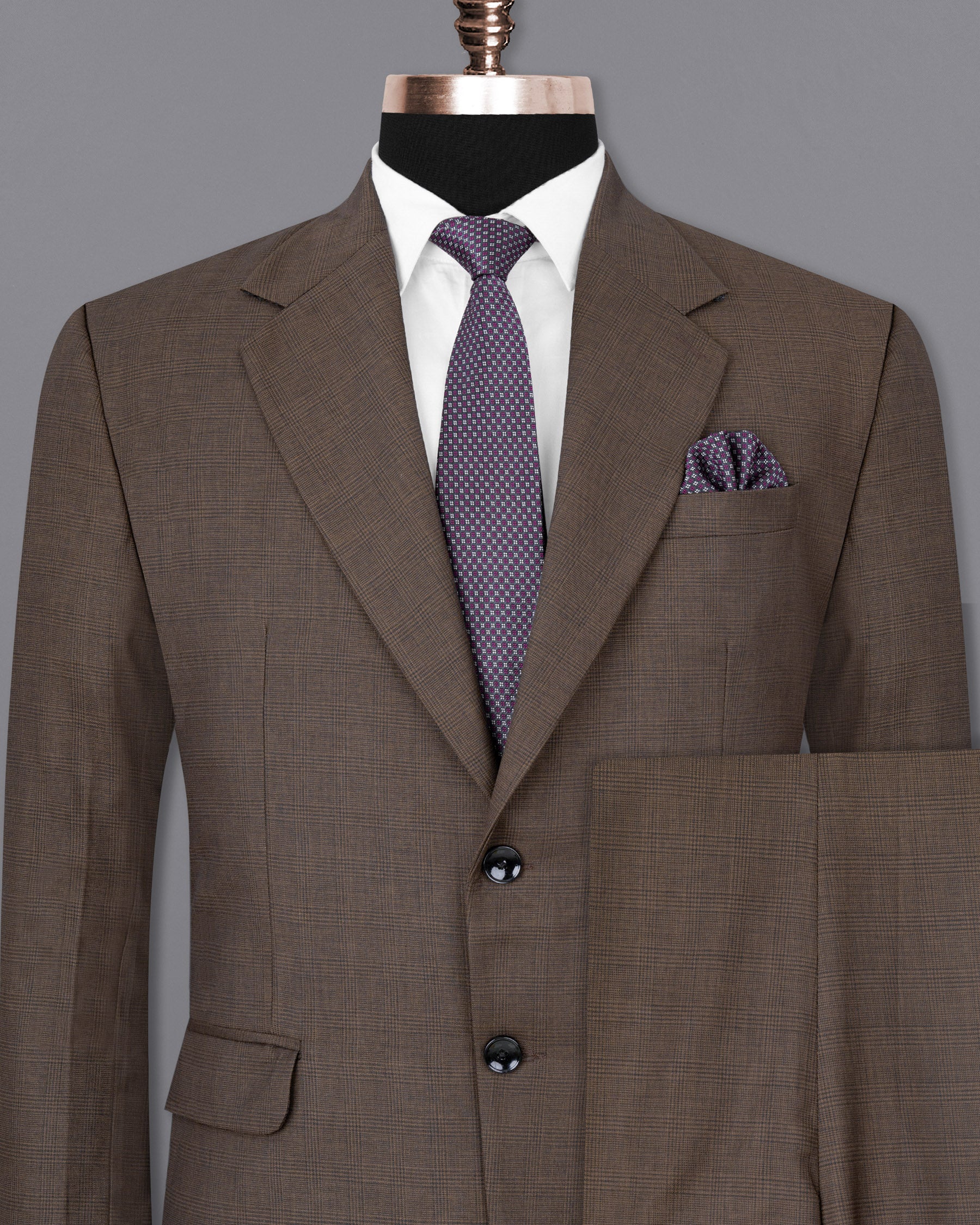 Irish Coffee Brown Plaid Suit ST1733-SB-36, ST1733-SB-38, ST1733-SB-40, ST1733-SB-42, ST1733-SB-44, ST1733-SB-46, ST1733-SB-48, ST1733-SB-50, ST1733-SB-52, ST1733-SB-54, ST1733-SB-56, ST1733-SB-58, ST1733-SB-60