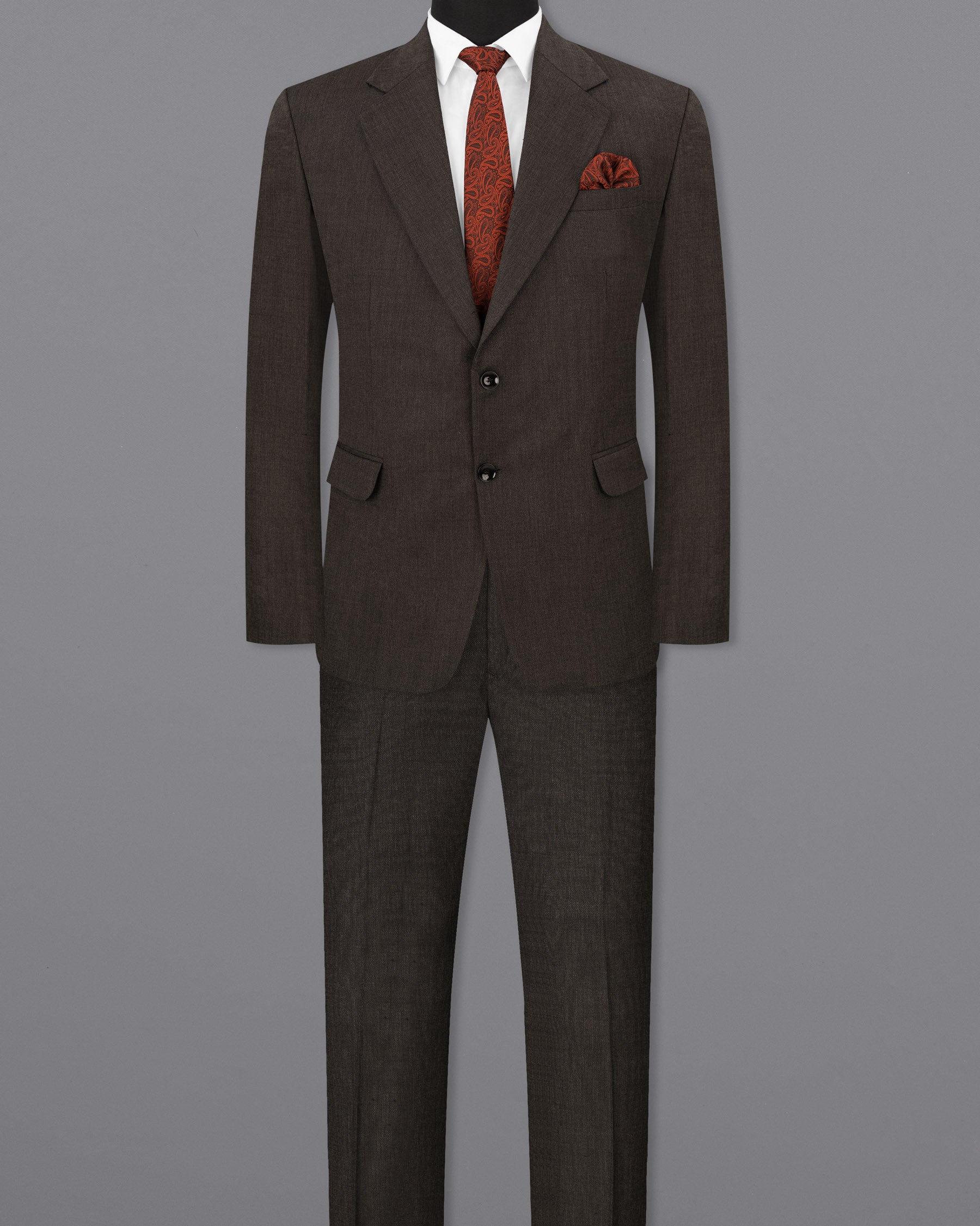 Iridium Brown Solid Suit ST1739-SB-36, ST1739-SB-38, ST1739-SB-40, ST1739-SB-42, ST1739-SB-44, ST1739-SB-46, ST1739-SB-48, ST1739-SB-50, ST1739-SB-52, ST1739-SB-54, ST1739-SB-56, ST1739-SB-58, ST1739-SB-60