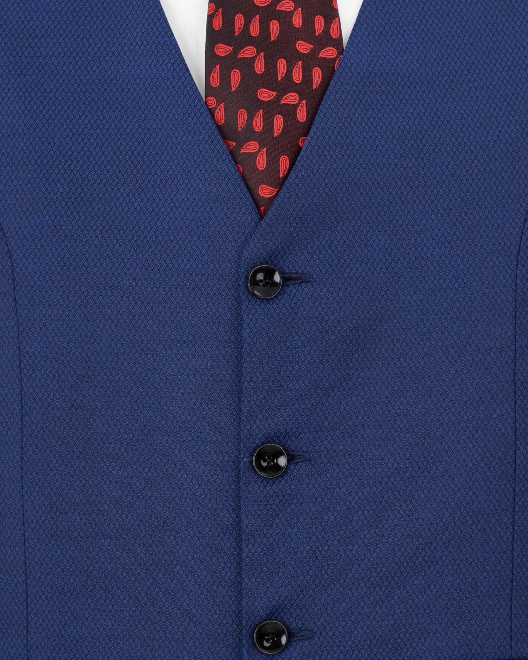 Rhino Blue Self design Cross Buttoned Bandhgala Suit ST1740-CBG2-36, ST1740-CBG2-38, ST1740-CBG2-40, ST1740-CBG2-42, ST1740-CBG2-44, ST1740-CBG2-46, ST1740-CBG2-48, ST1740-CBG2-50, ST1740-CBG2-52, ST1740-CBG2-54, ST1740-CBG2-56, ST1740-CBG2-58, ST1740-CBG2-60