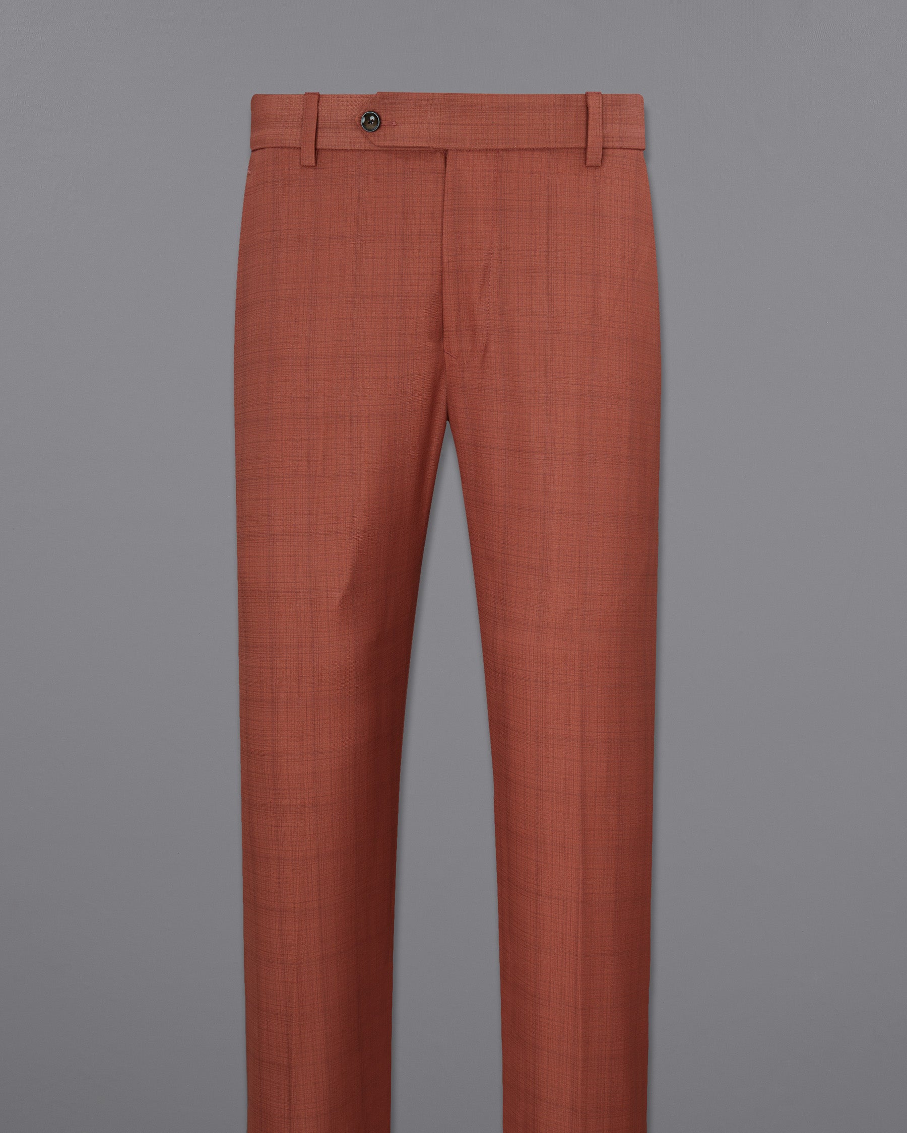 El Salva Burnt Orange Self-design Double Breasted Suit