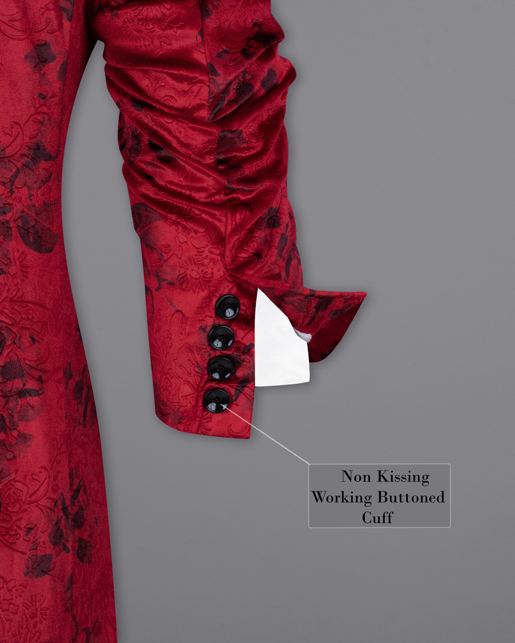 Cardinal Red Floral Textured Designer Tuxedo Suit ST1767-BKL-36, ST1767-BKL-38, ST1767-BKL-40, ST1767-BKL-42, ST1767-BKL-44, ST1767-BKL-46, ST1767-BKL-48, ST1767-BKL-50, ST1767-BKL-52, ST1767-BKL-54, ST1767-BKL-56, ST1767-BKL-58, ST1767-BKL-60