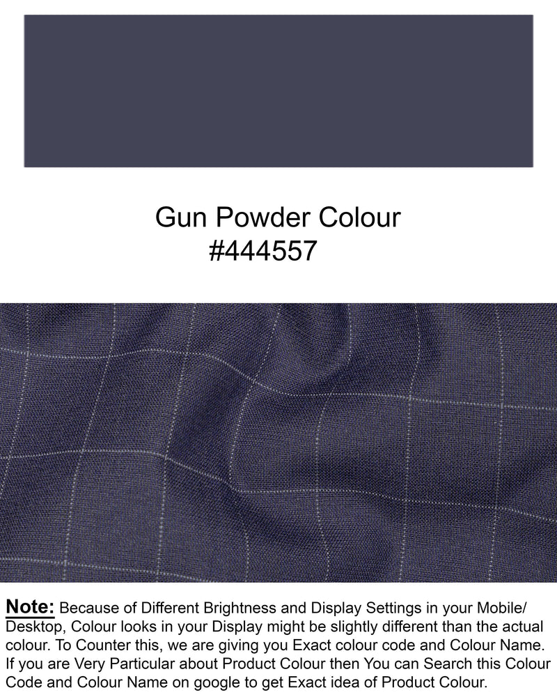 Gun Powder Blue windowpane Single Breasted Suit ST1835-SB-36, ST1835-SB-38, ST1835-SB-40, ST1835-SB-42, ST1835-SB-44, ST1835-SB-46, ST1835-SB-48, ST1835-SB-50, ST1835-SB-52, ST1835-SB-54, ST1835-SB-56, ST1835-SB-58, ST1835-SB-60