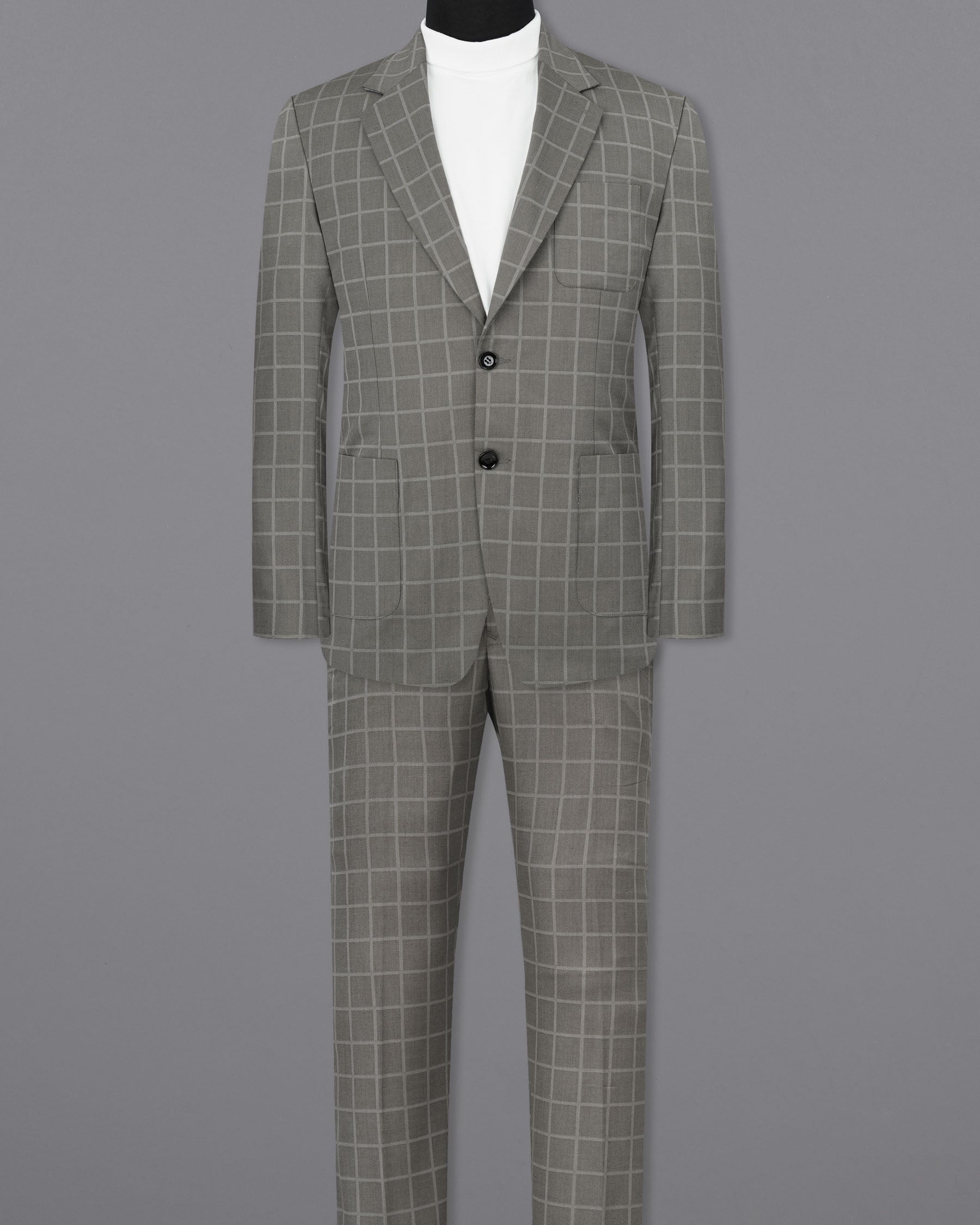 Hurricane Windowpane Single Breasted Sports Suit ST1857-SB-PP-36, ST1857-SB-PP-38, ST1857-SB-PP-40, ST1857-SB-PP-42, ST1857-SB-PP-44, ST1857-SB-PP-46, ST1857-SB-PP-48, ST1857-SB-PP-50, ST1857-SB-PP-52, ST1857-SB-PP-54, ST1857-SB-PP-56, ST1857-SB-PP-58, ST1857-SB-PP-60