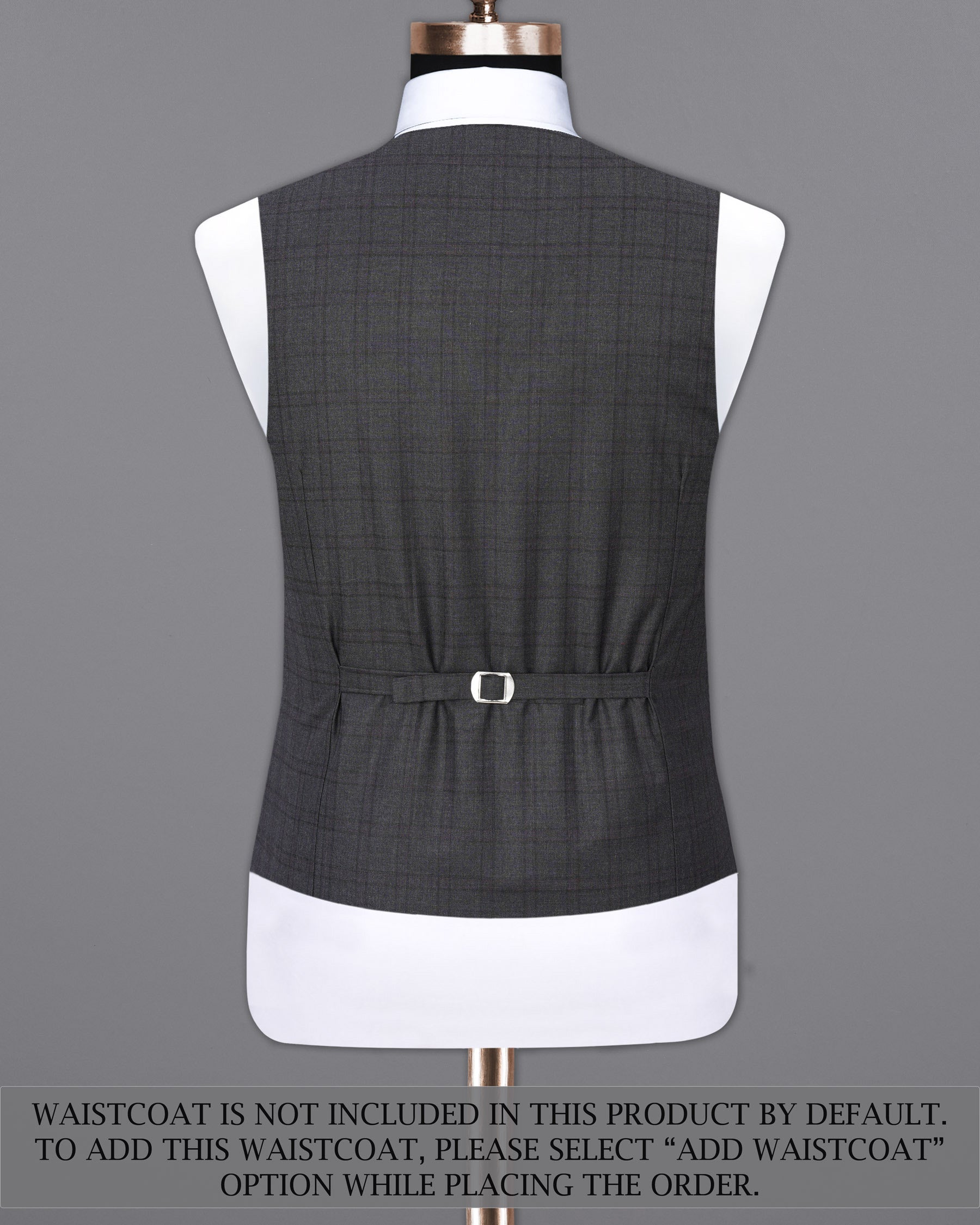 Gravel Gray Plaid Double Breasted Suit