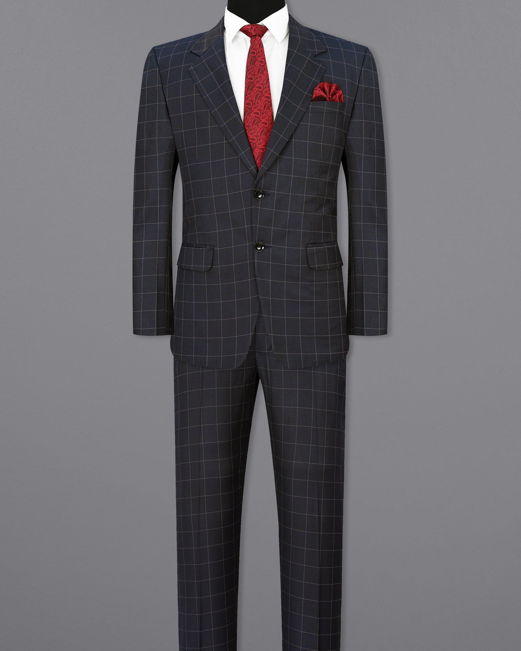 Thunder Blue Windowpane Suit