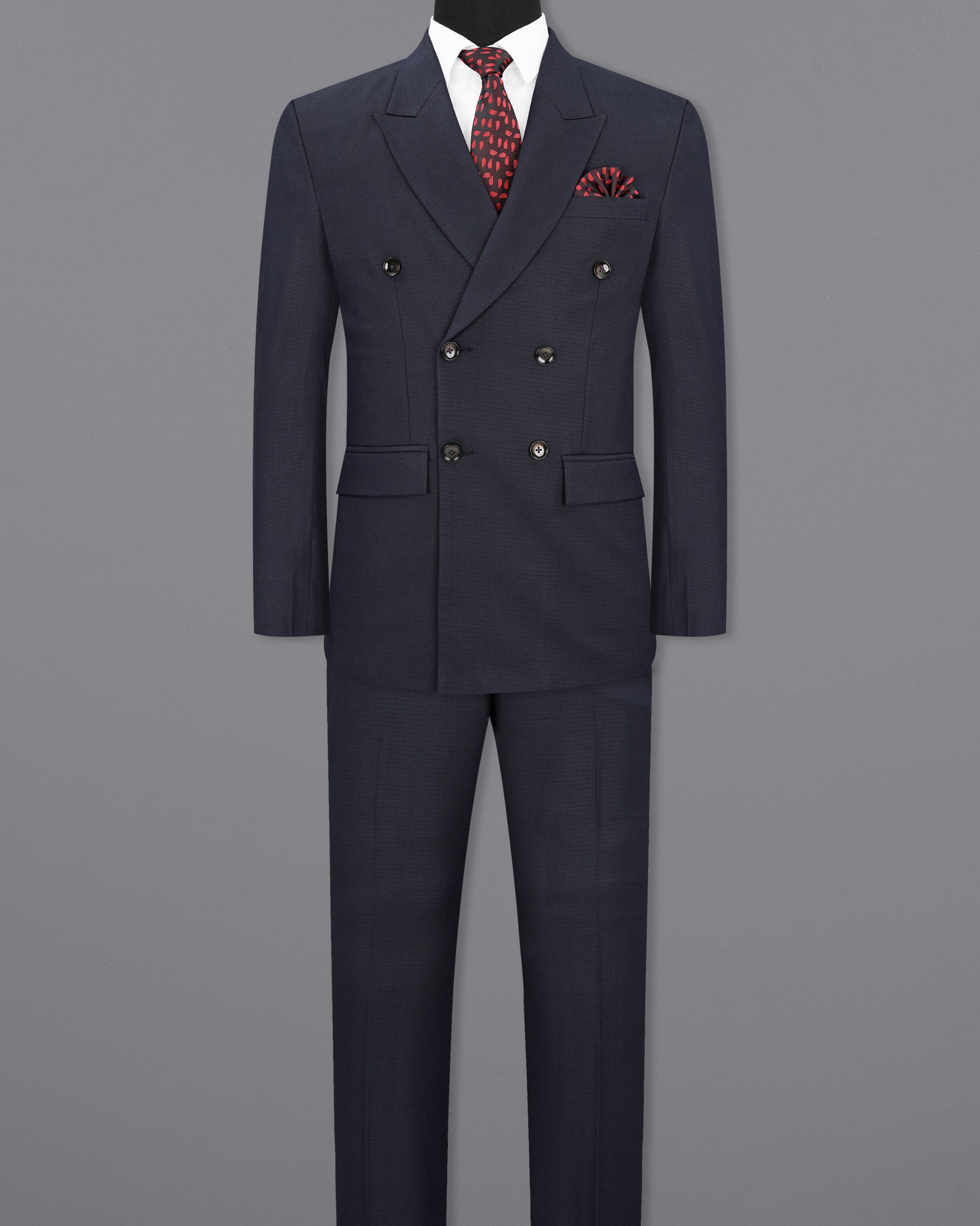 Bleached Cedar Blue Double Breasted Suit