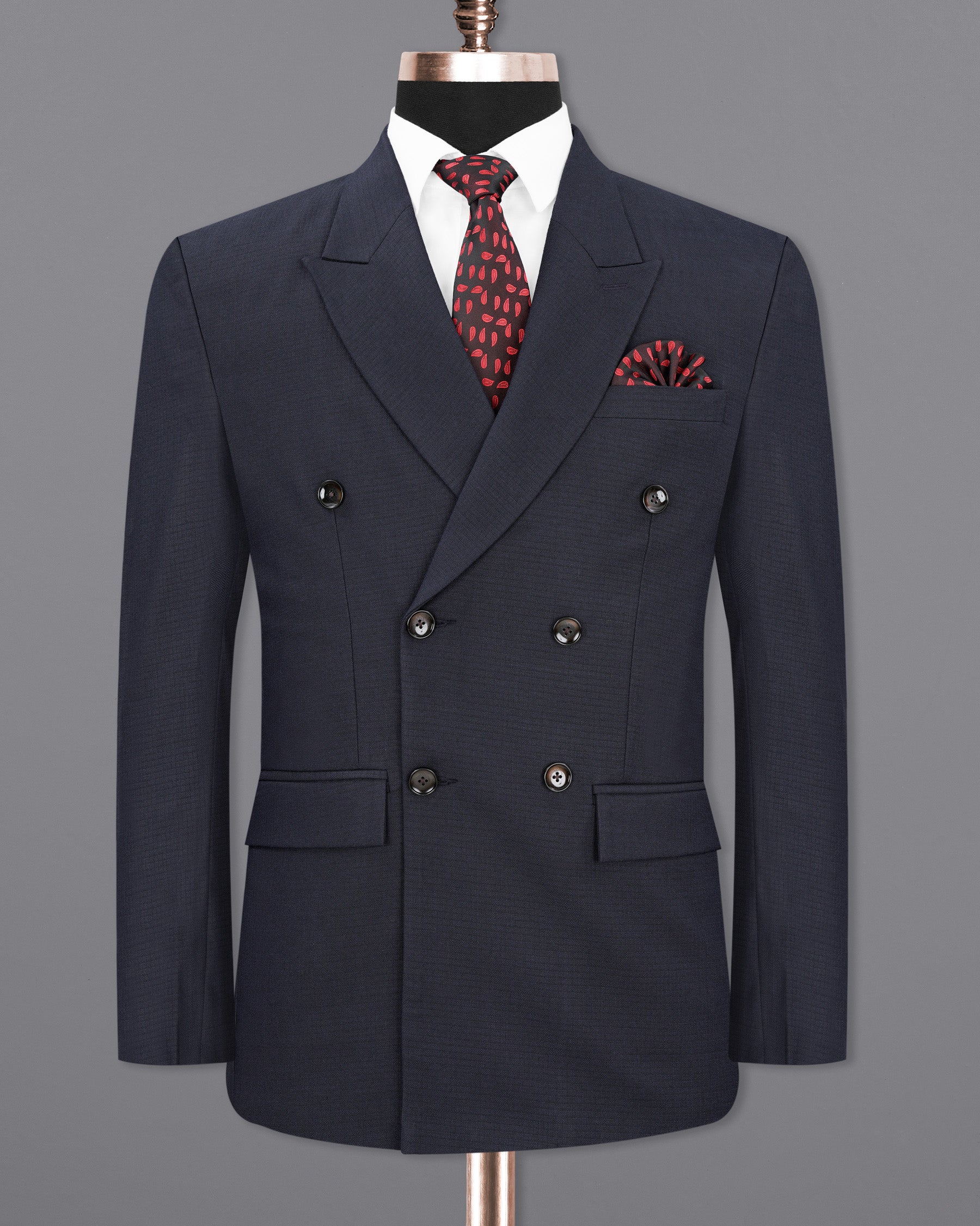 Bleached Cedar Blue Double Breasted Suit