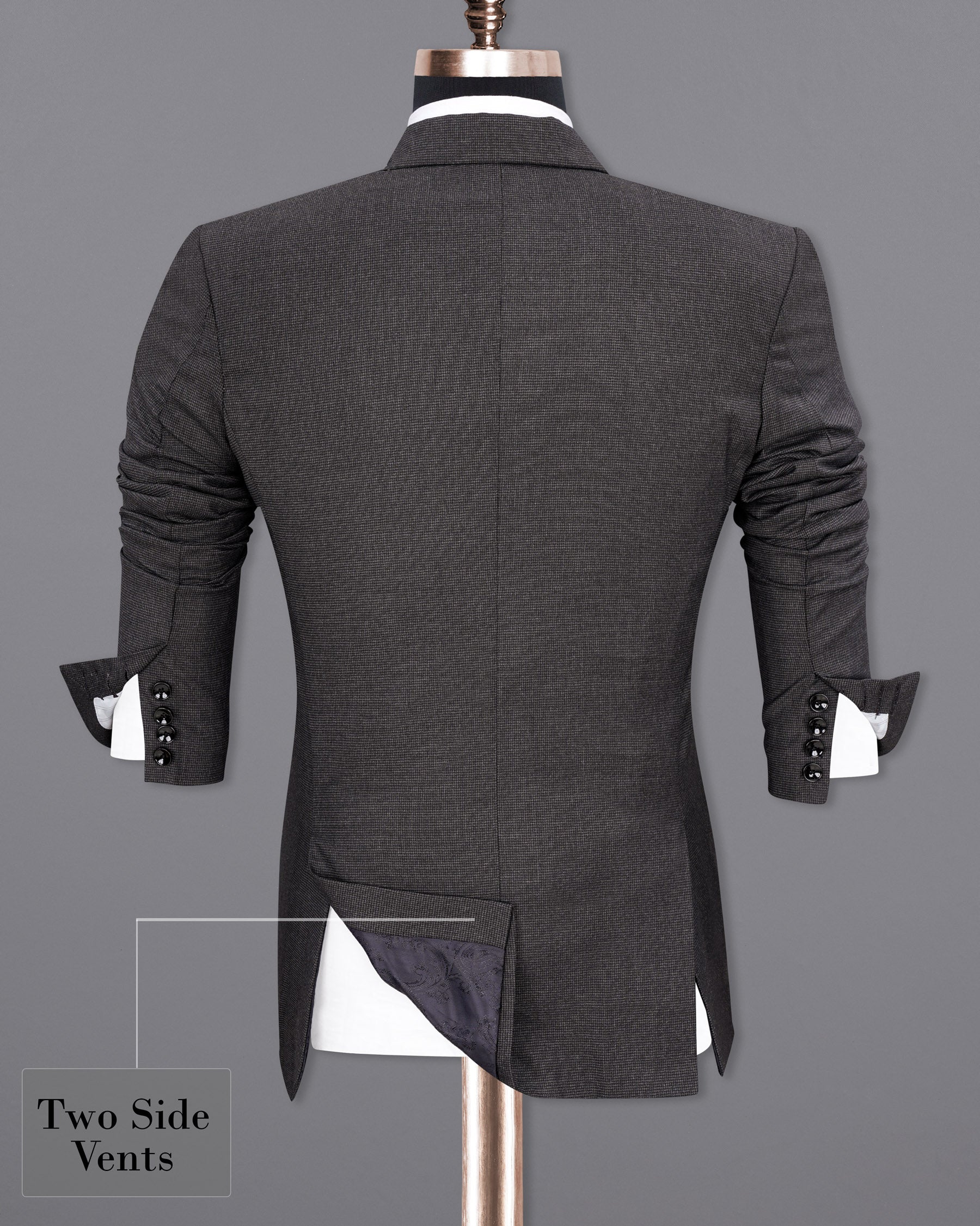 Baltic Sea Grey Textured Suit