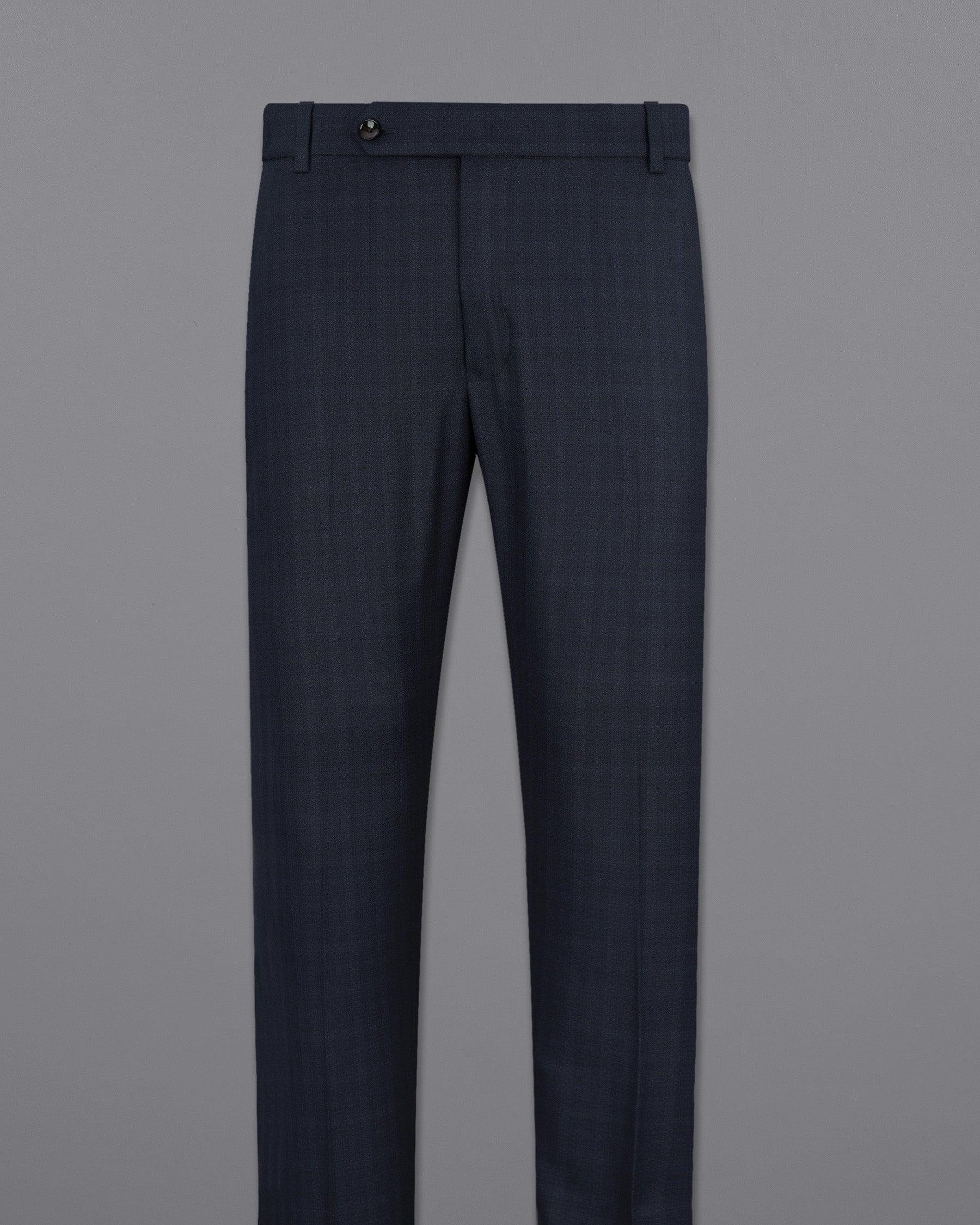 Gunmetal Blue Subtle Plaid Double Breasted Suit