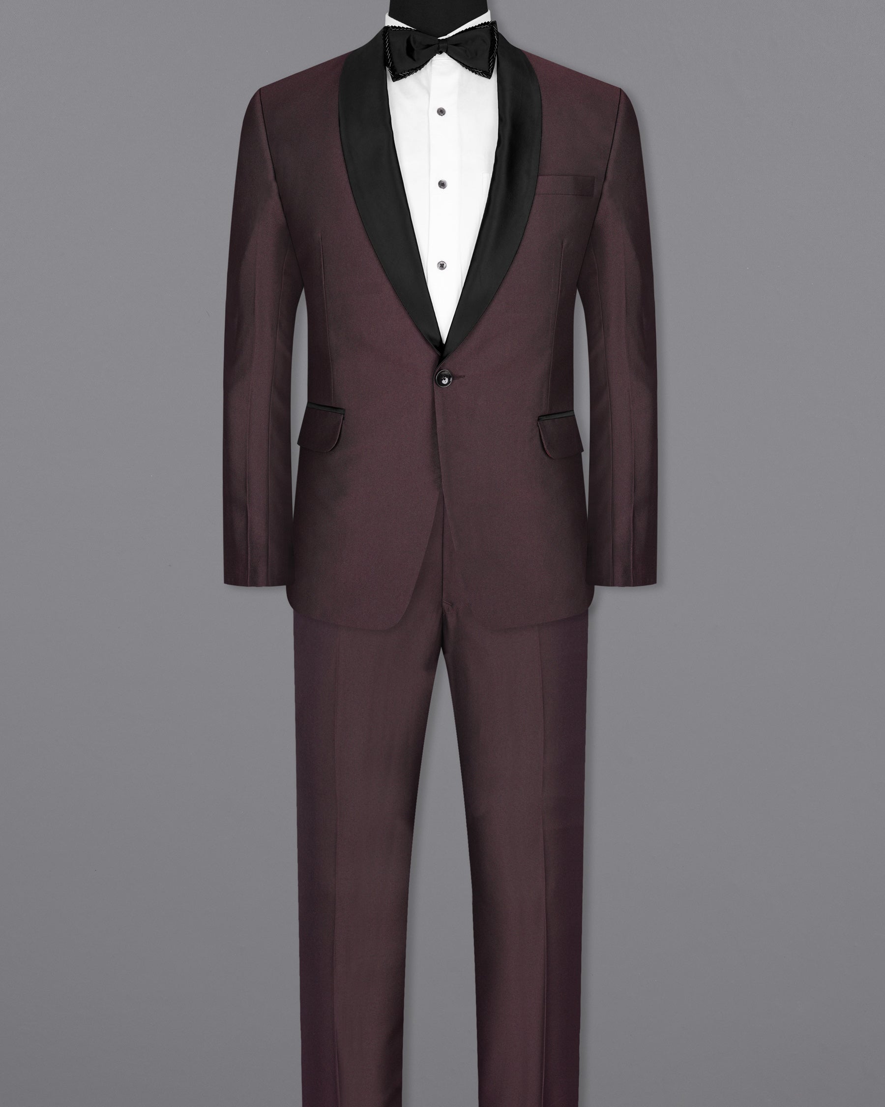 Bistre Wine Tuxedo Suit