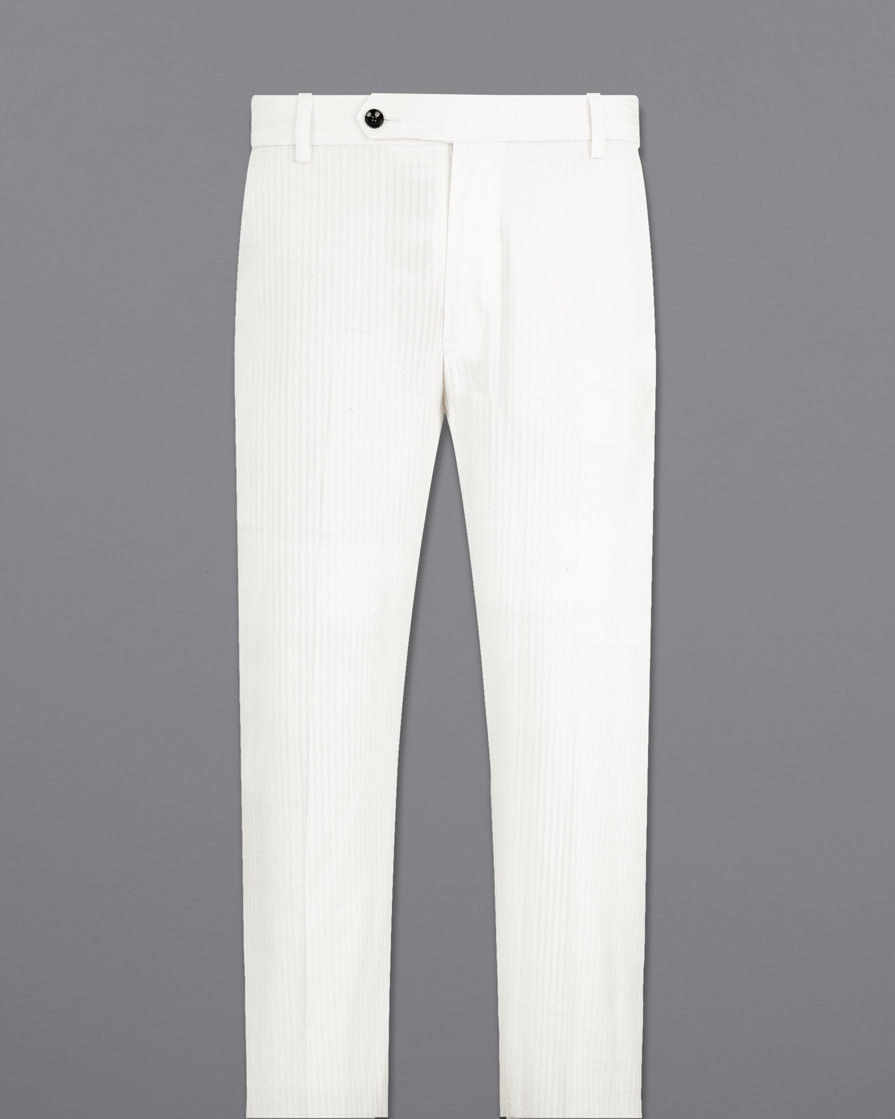 Bright White Cross Placket Bandhgala Premium Cotton Suit