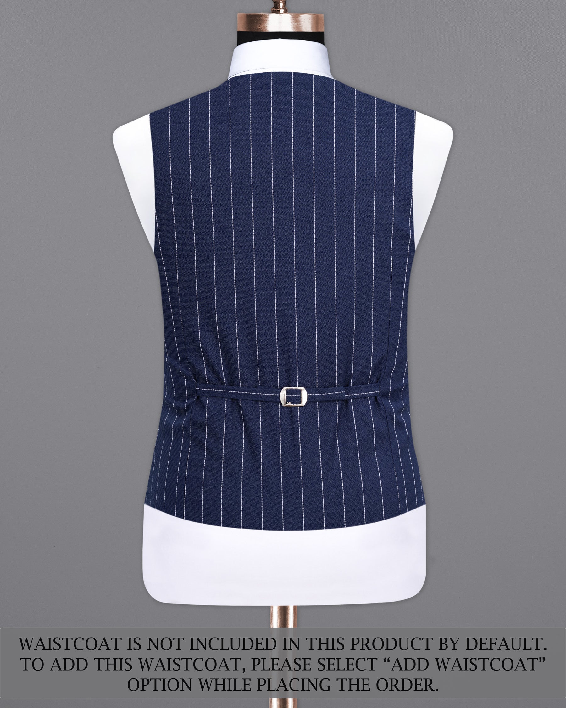 Zodiac Blue Striped Single Breasted Suit