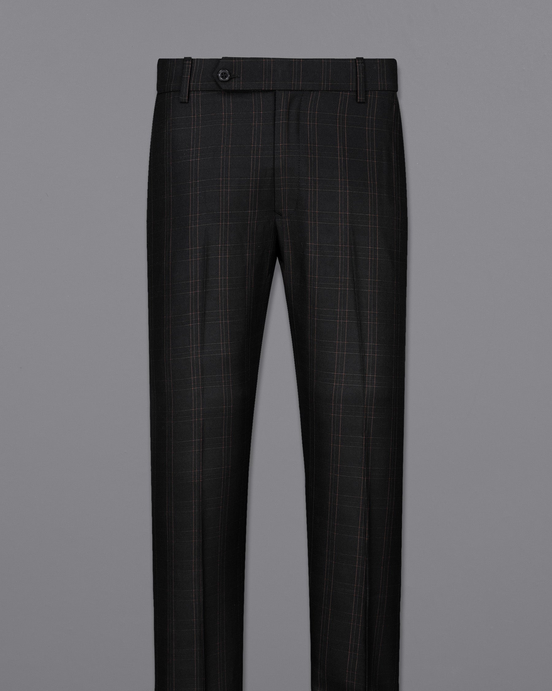 Jaguar Black Plaid Double Breasted Suit