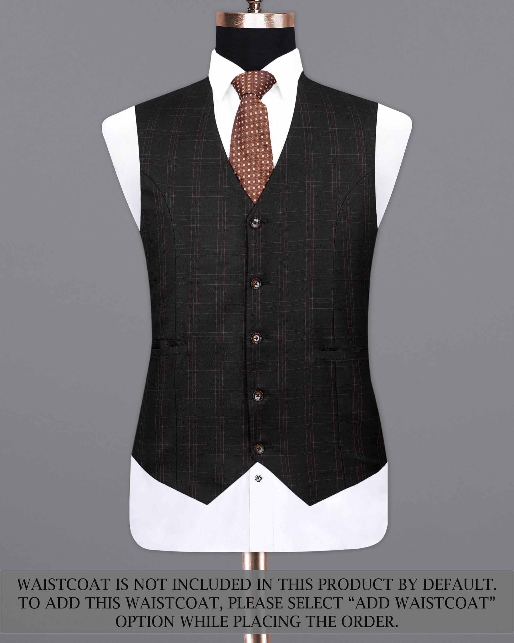 Jaguar Black Plaid Double Breasted Suit