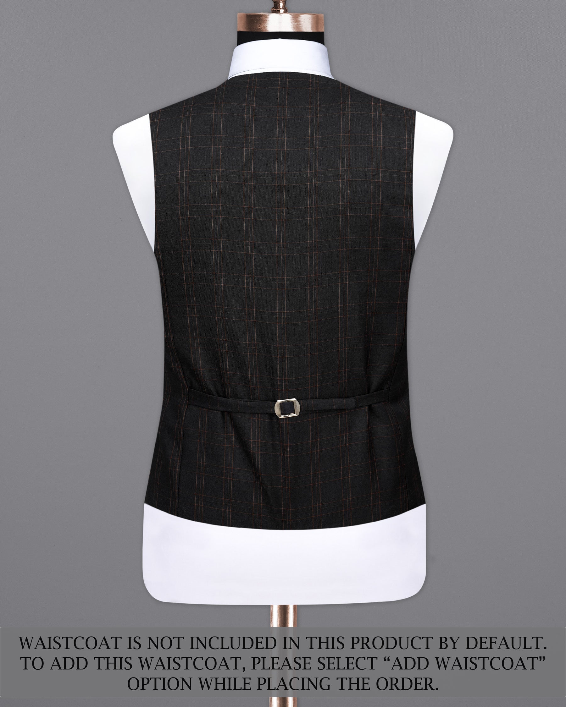 Jaguar Black Plaid Double Breasted Suit