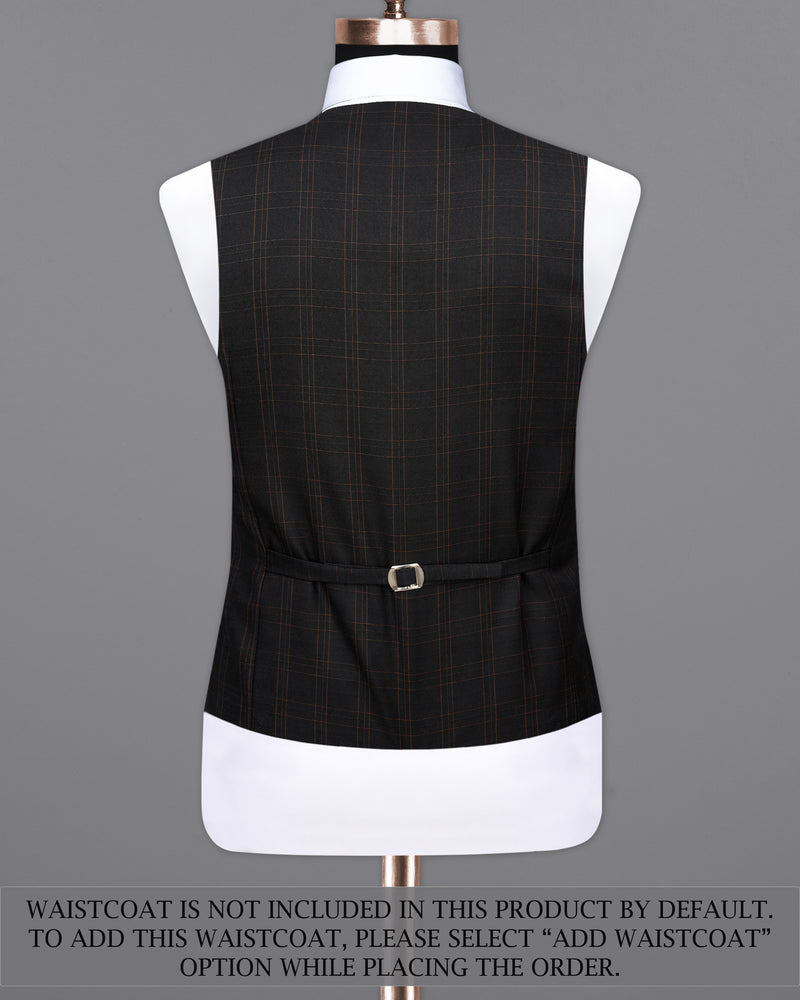 Jaguar Black Plaid Double Breasted Suit