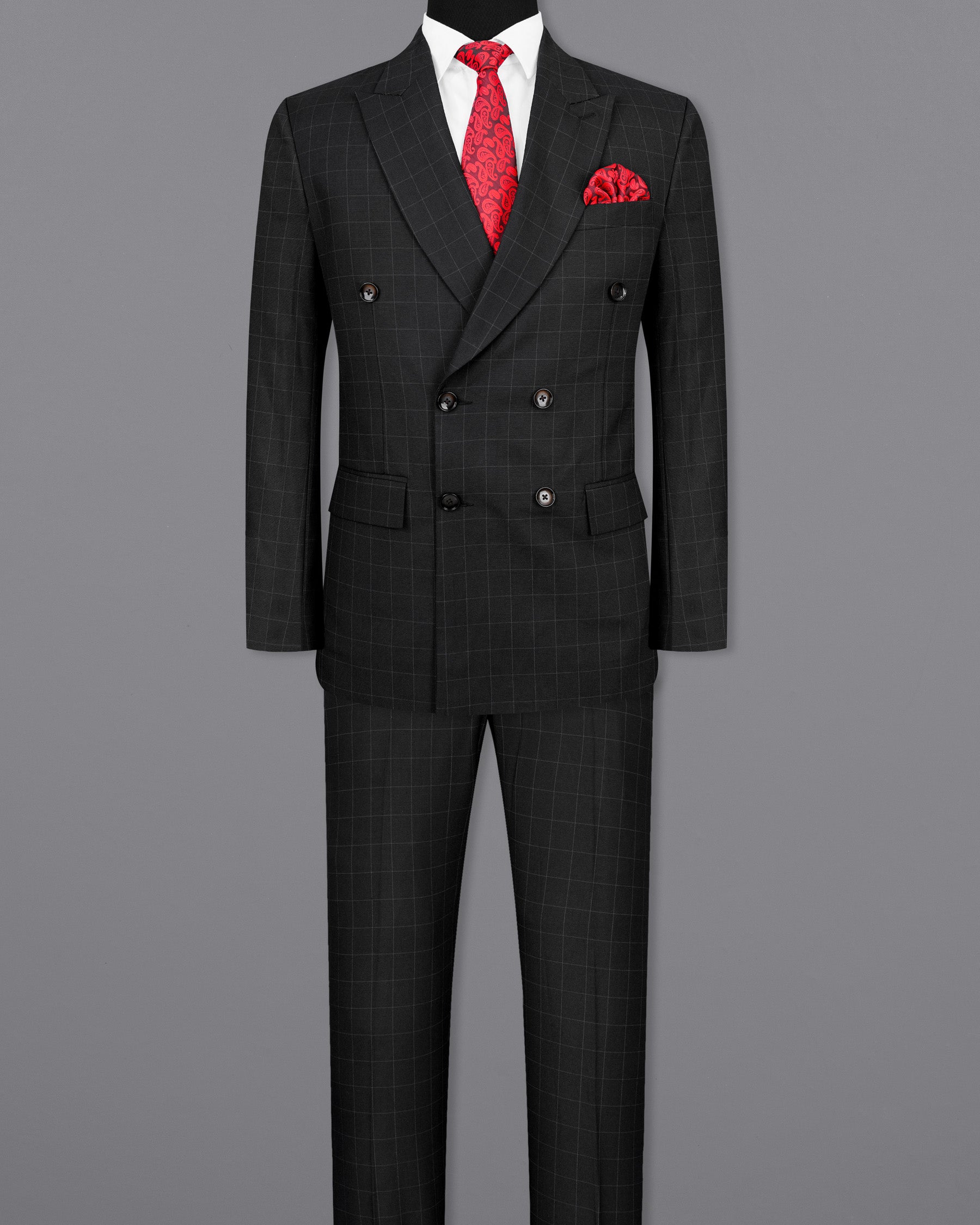 スーツ 50's style shadow double check suit スーツ 50's style