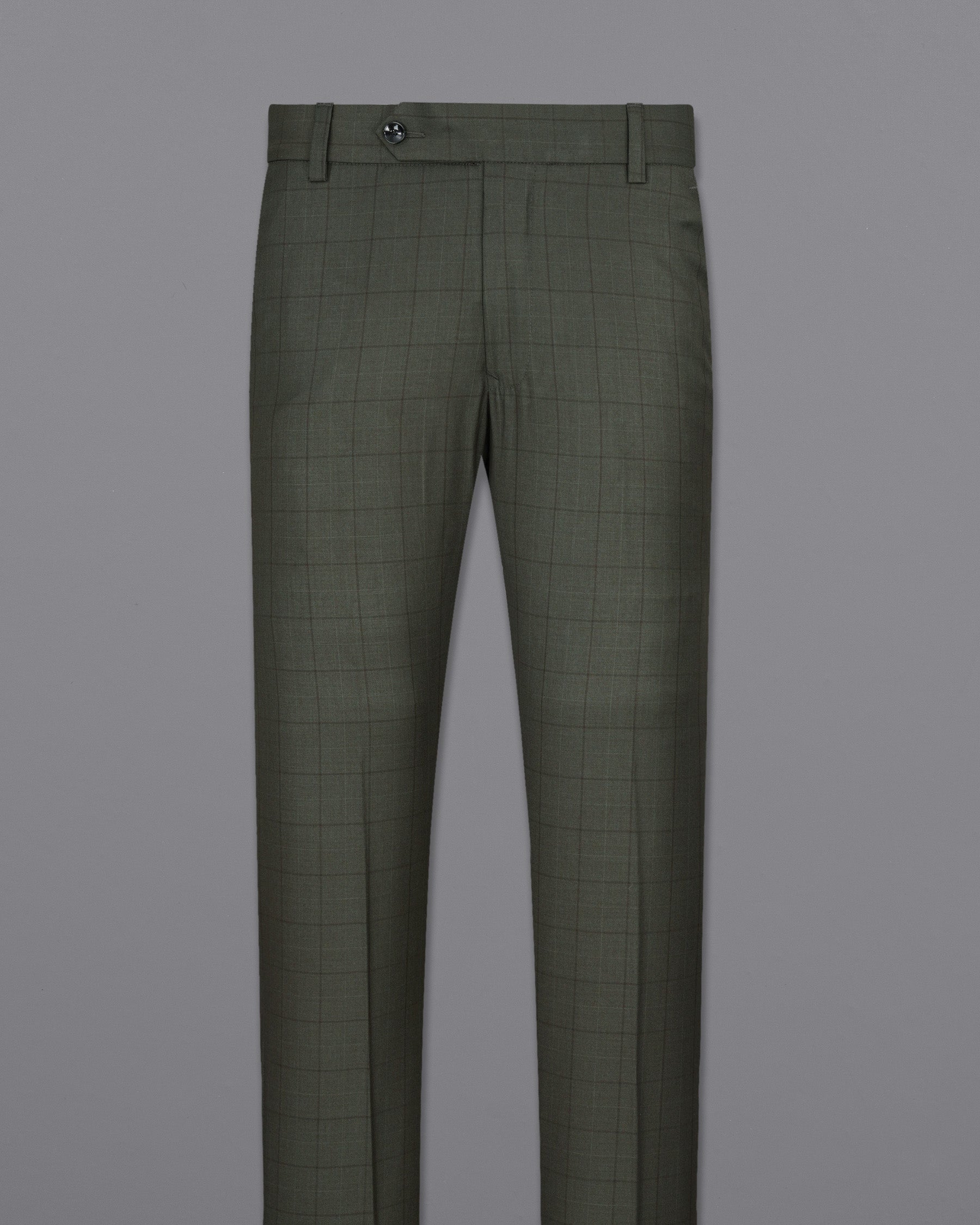 Tuatara Green Windowpane Single Breasted Suit