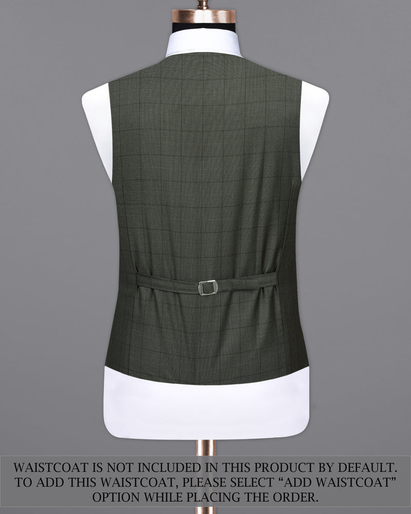 Tuatara Green Windowpane Single Breasted Suit