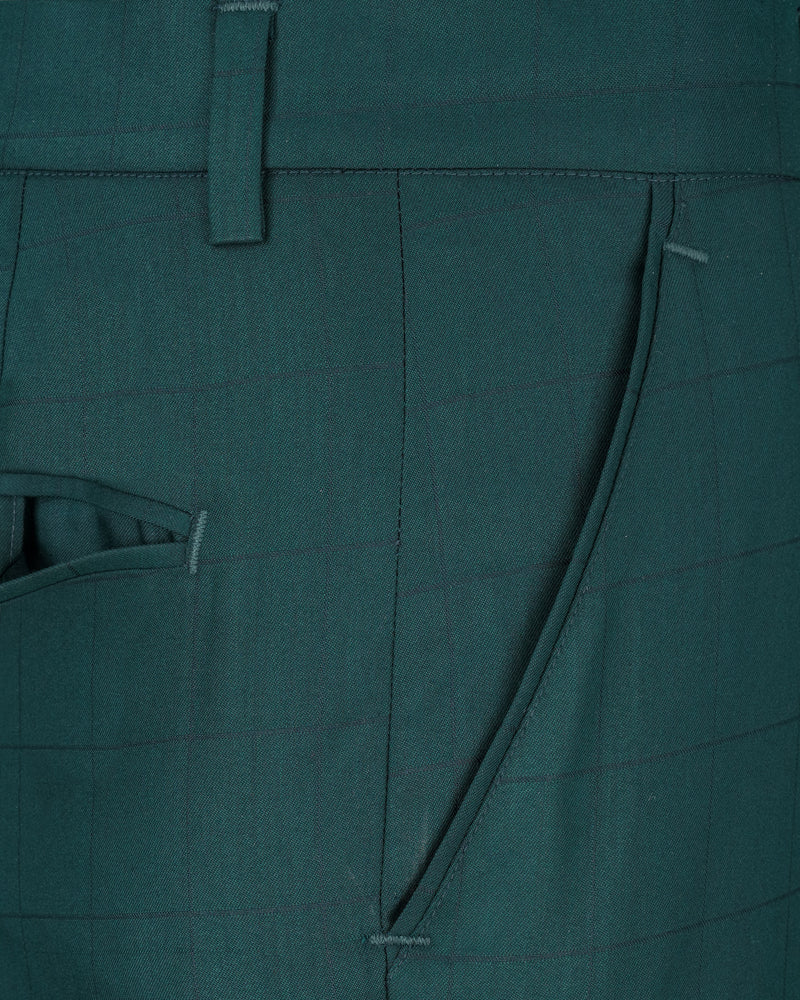 Dianne Green Subtle Windowpane Cross Placket Bandhgala Suit