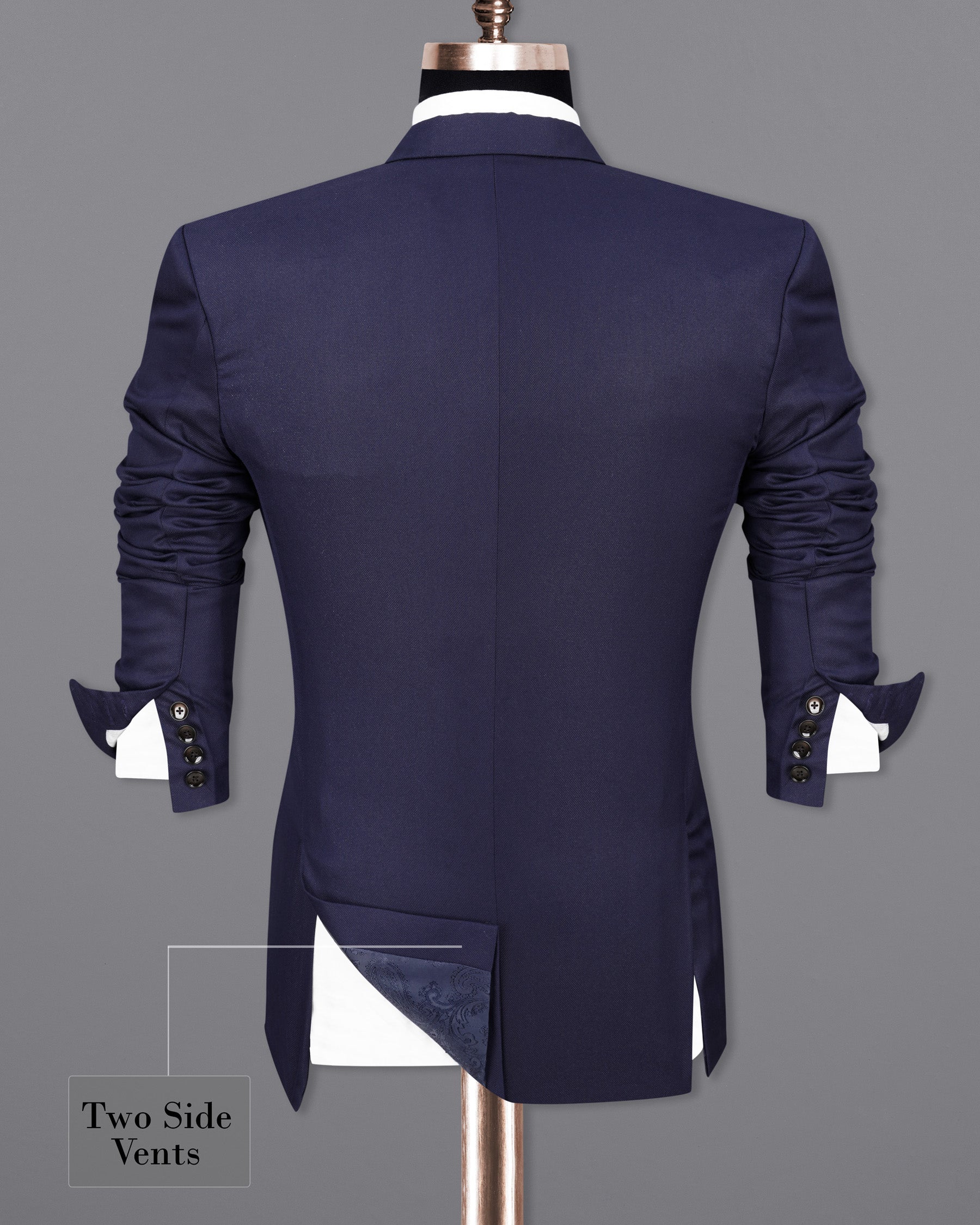 Outer Space Blue Double Breasted Suit