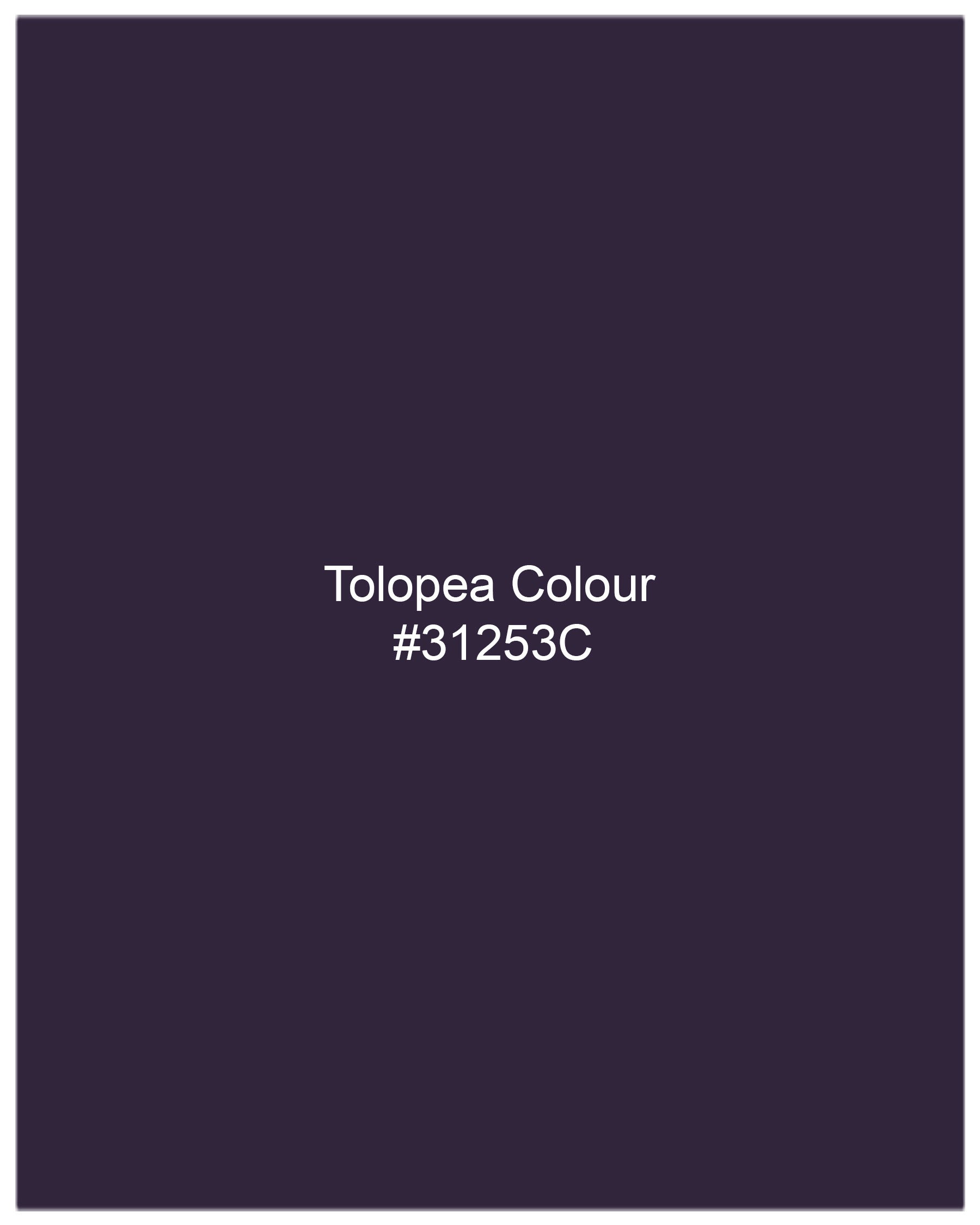 Tolopea Dark Purple Bandhgala Suit