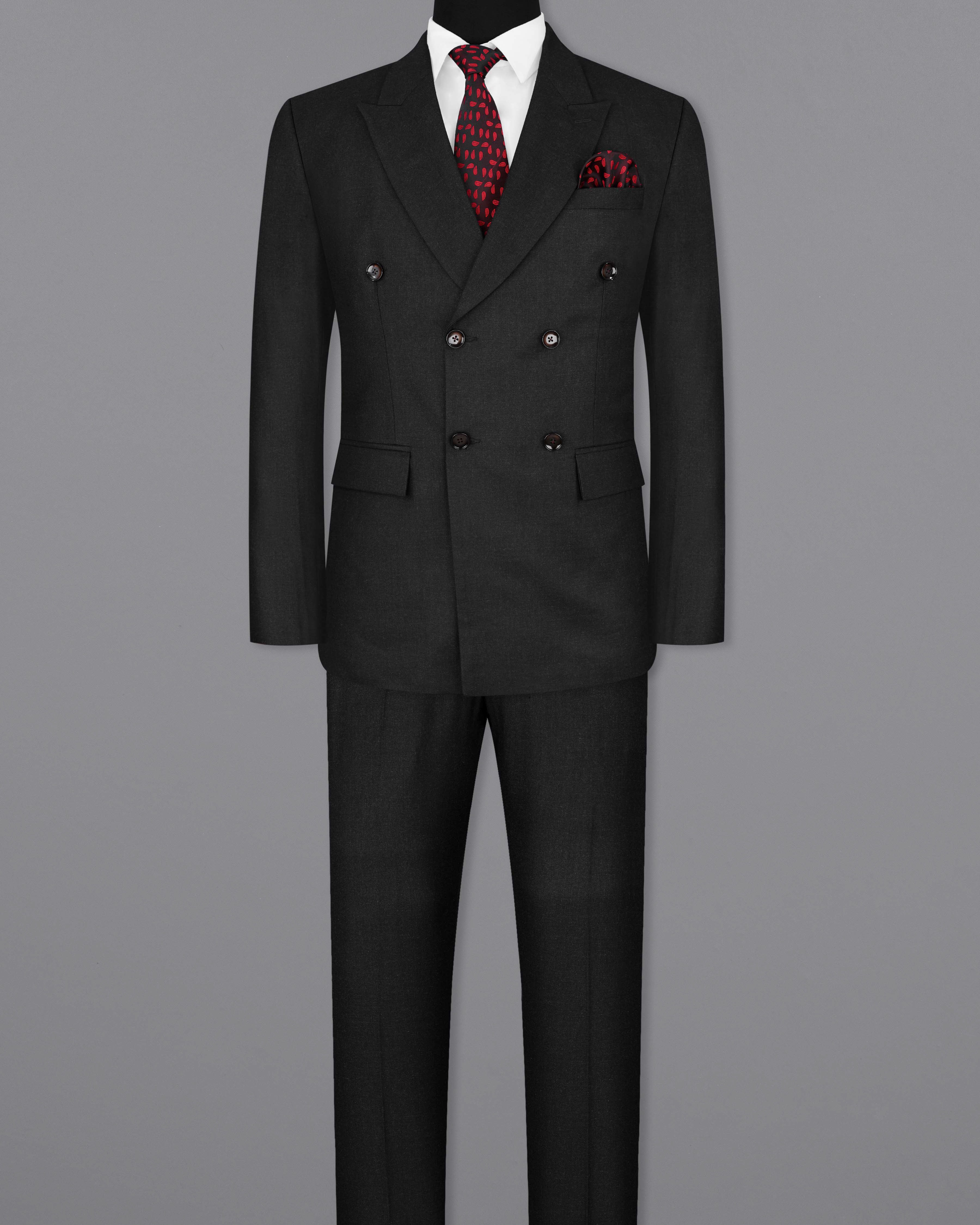 Charcoal Grey Double Breasted Suit