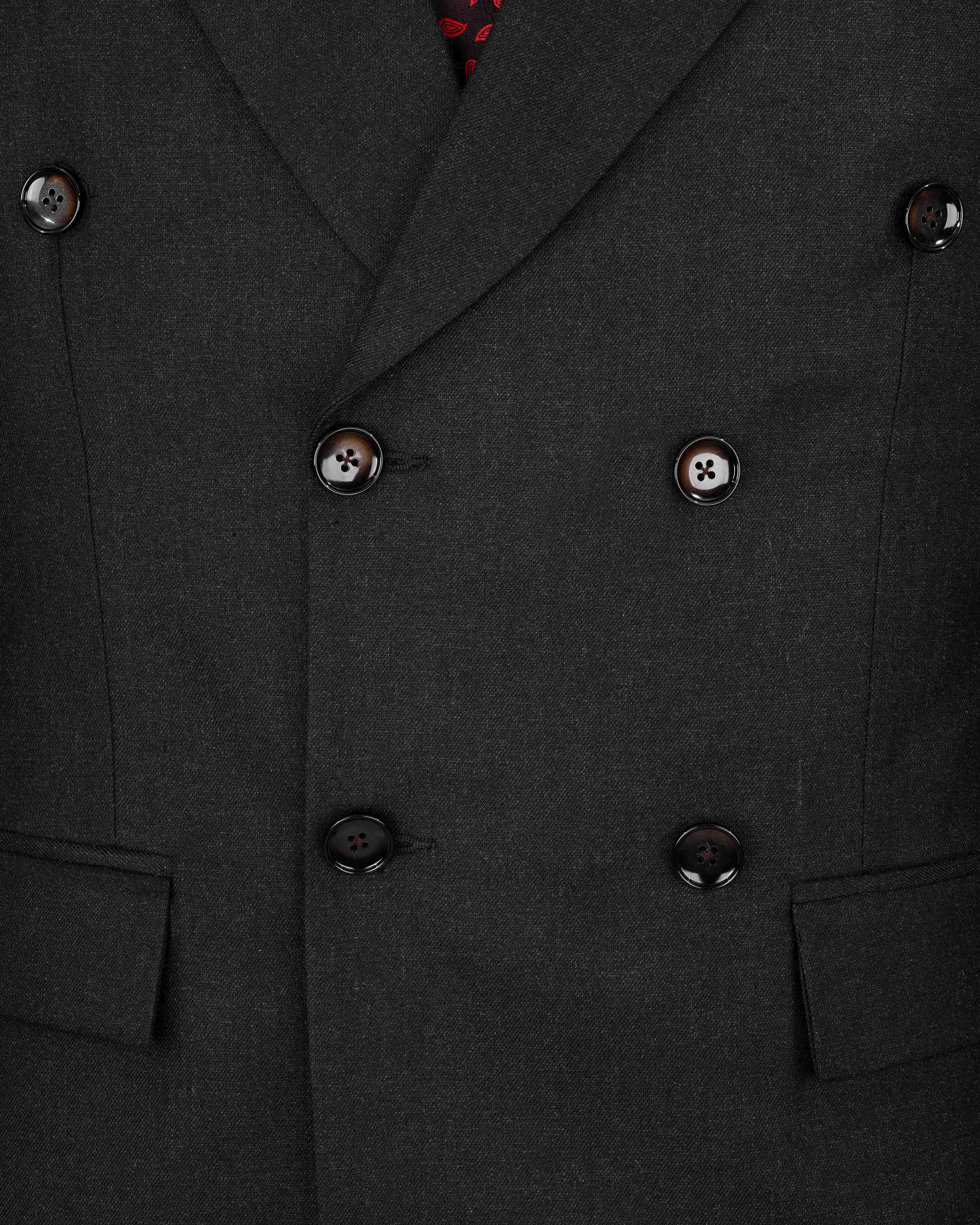 Charcoal Grey Double Breasted Suit