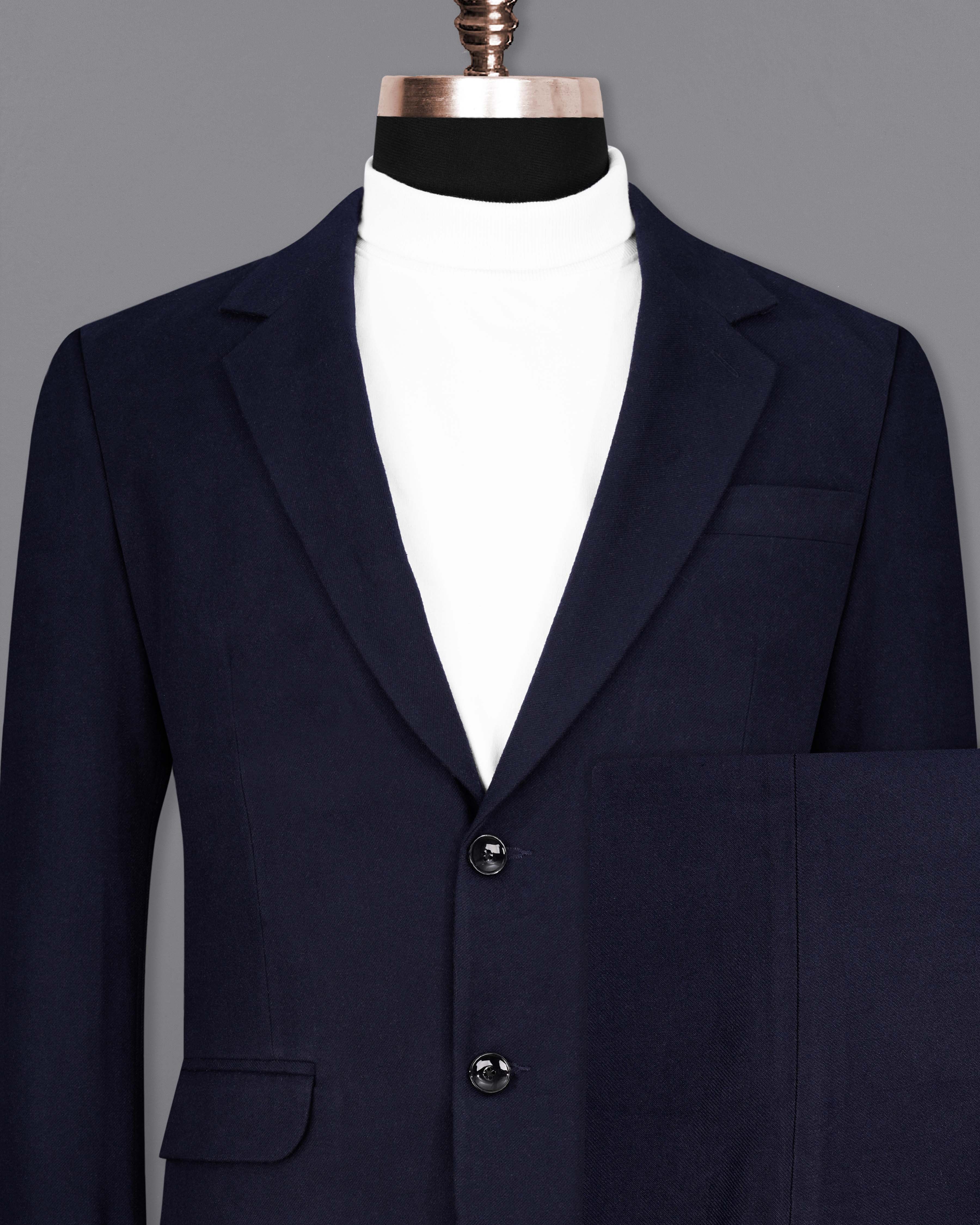 Mirage Blue Pure Wool Single Breasted Suit