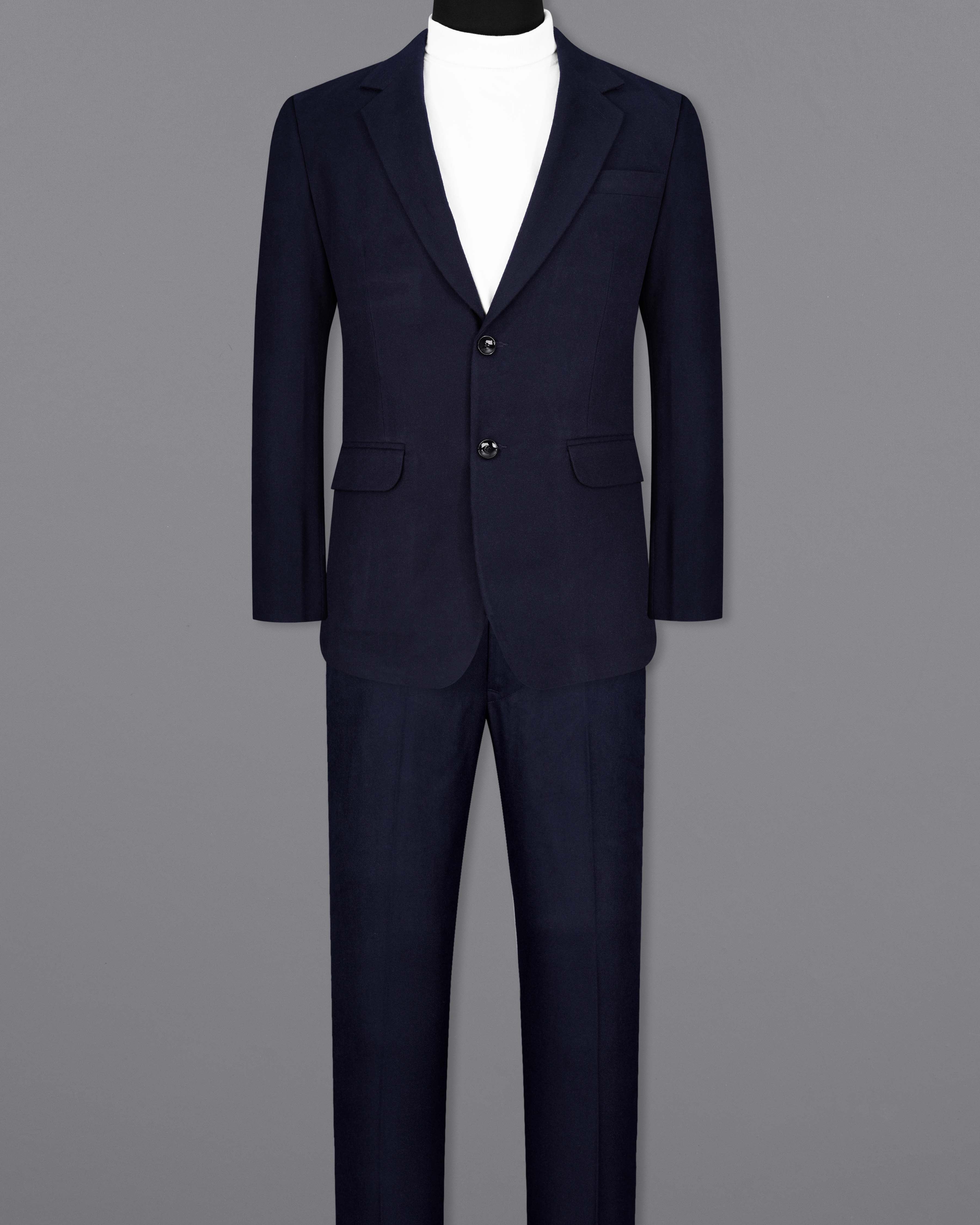 Mirage Blue Pure Wool Single Breasted Suit