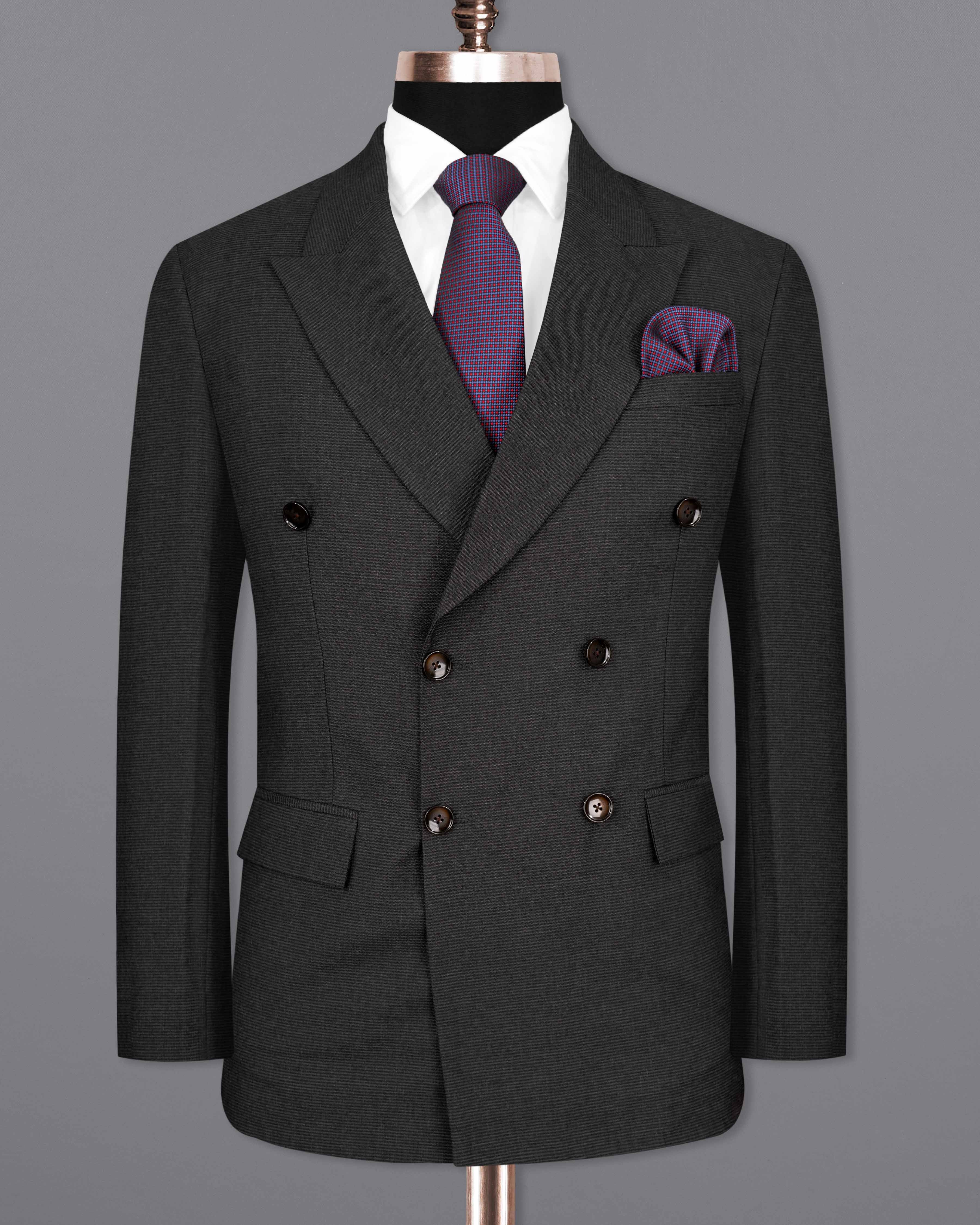Piano Gray Double Breasted Suit