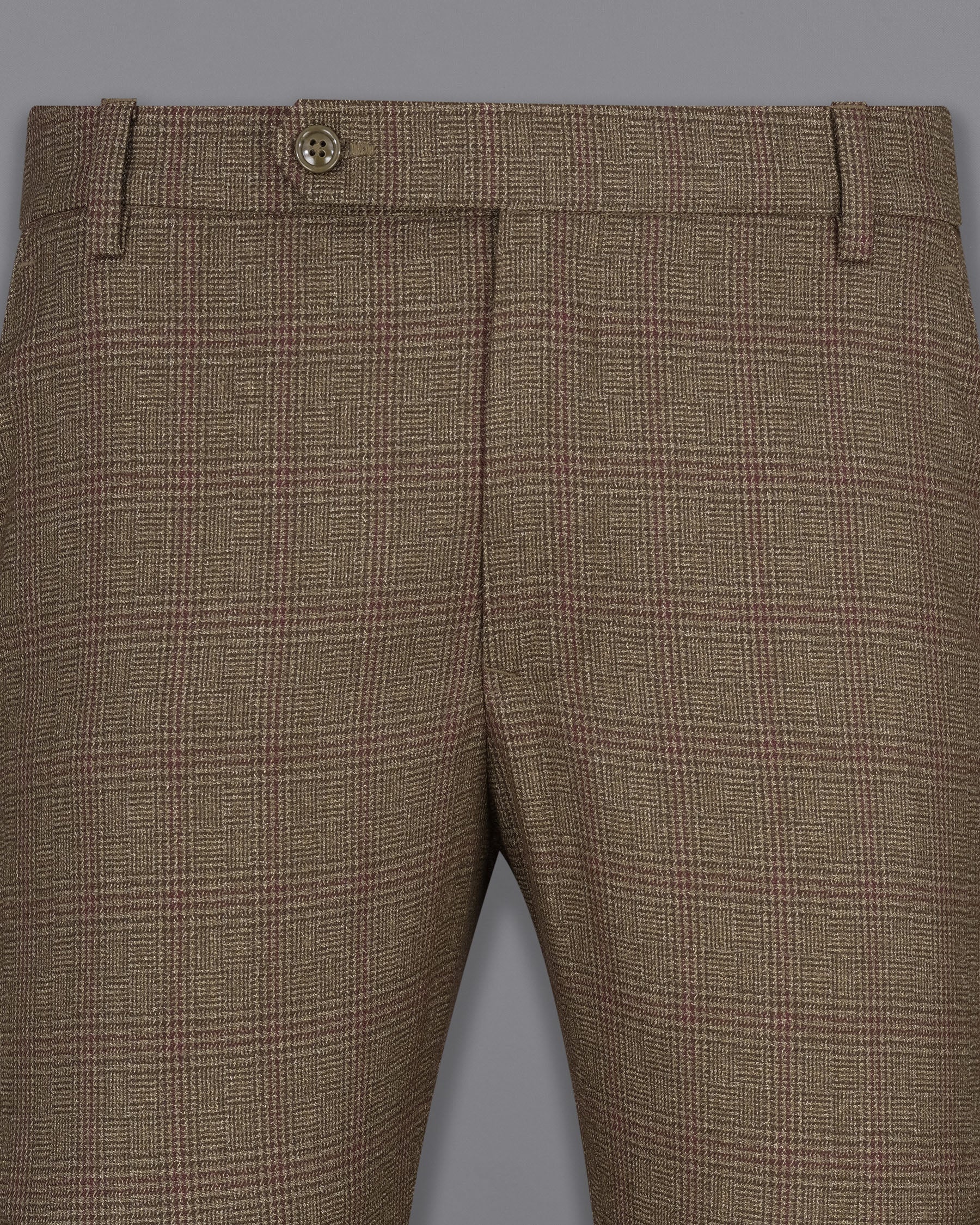 Hemlock Brown Plaid Double Breasted Wool Sports Suit