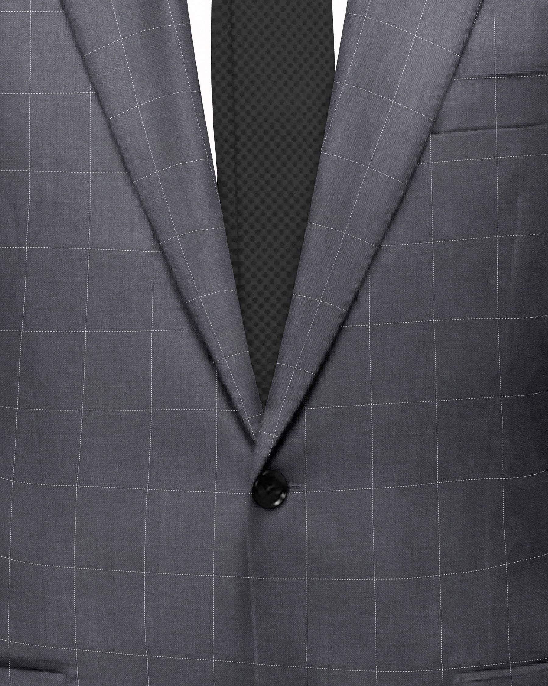 Pebble Grey Windowpane Wool Suit