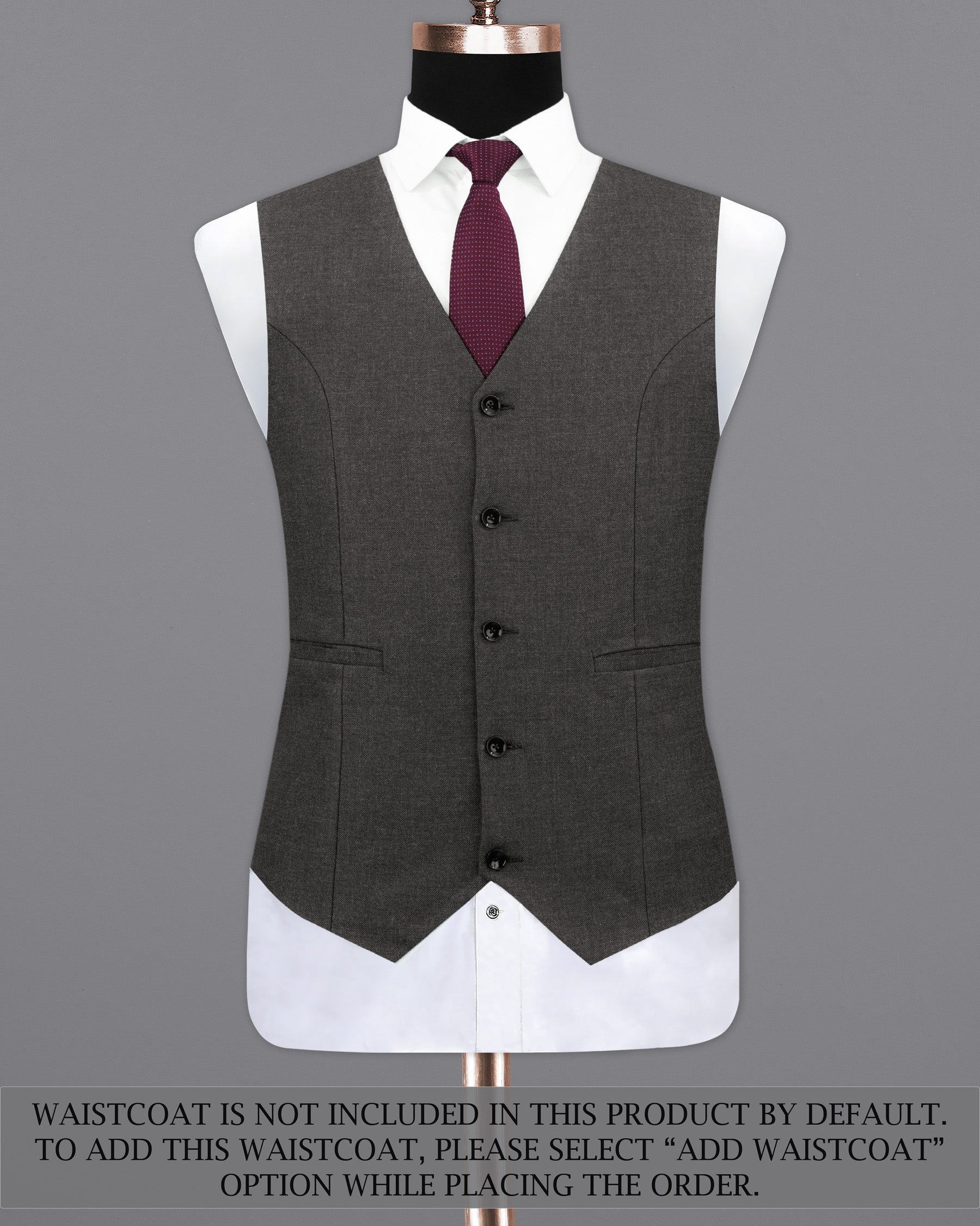 Armadillo Gray Belt Closure Wool Rich Designer Suit