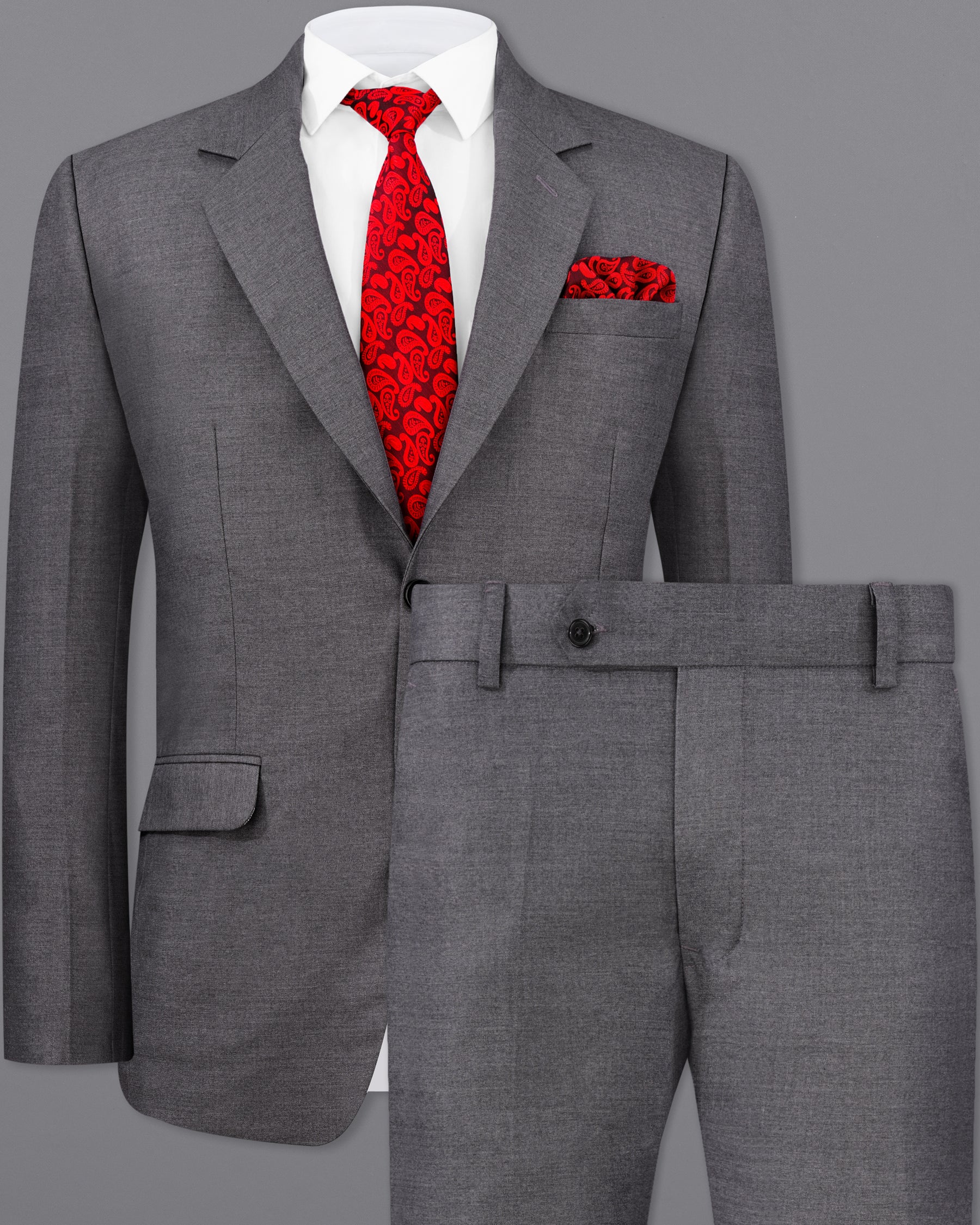 Dove Grey Wool Rich Single Breasted Suit