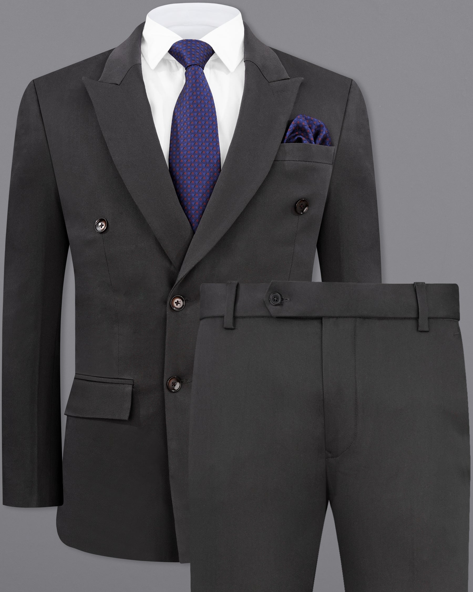 Piano Gray Premium Cotton Suit