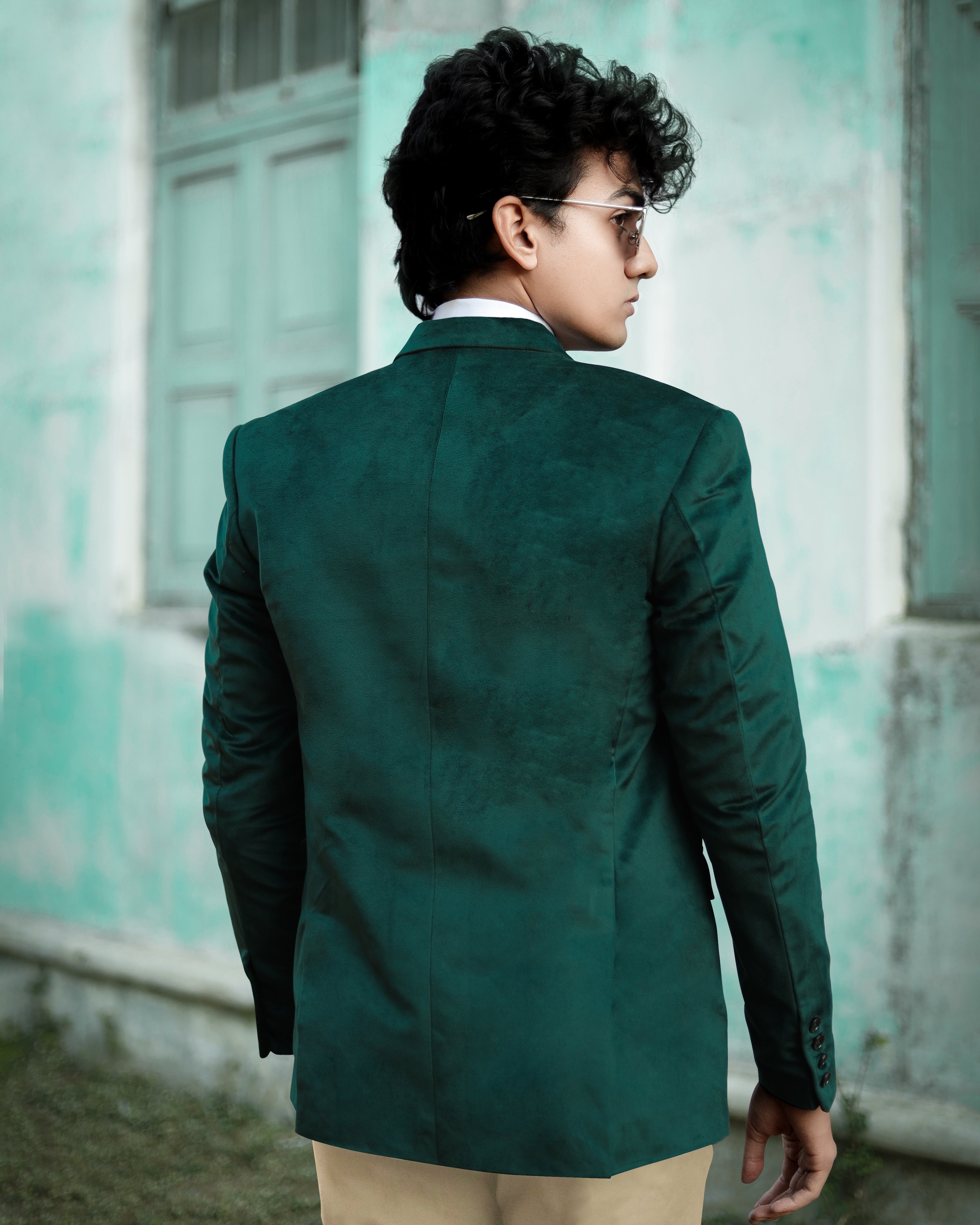 Dark green shop blazer for men