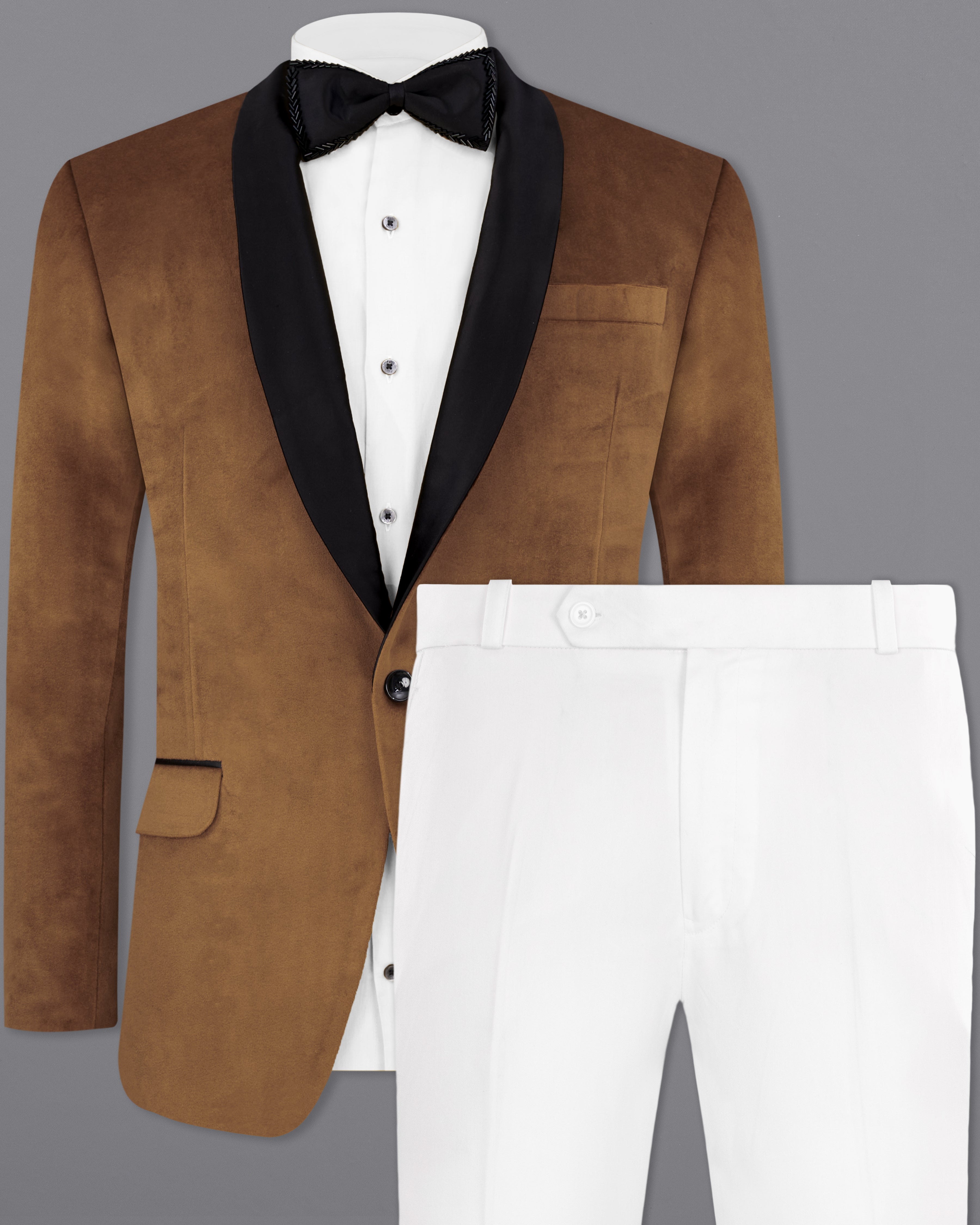 Ironstone Brown Velvet Tuxedo Designer Suit ST2225-BKL-36, ST2225-BKL-38, ST2225-BKL-40, ST2225-BKL-42, ST2225-BKL-44, ST2225-BKL-46, ST2225-BKL-48, ST2225-BKL-50, ST2225-BKL-52, ST2225-BKL-54, ST2225-BKL-56, ST2225-BKL-58, ST2225-BKL-60