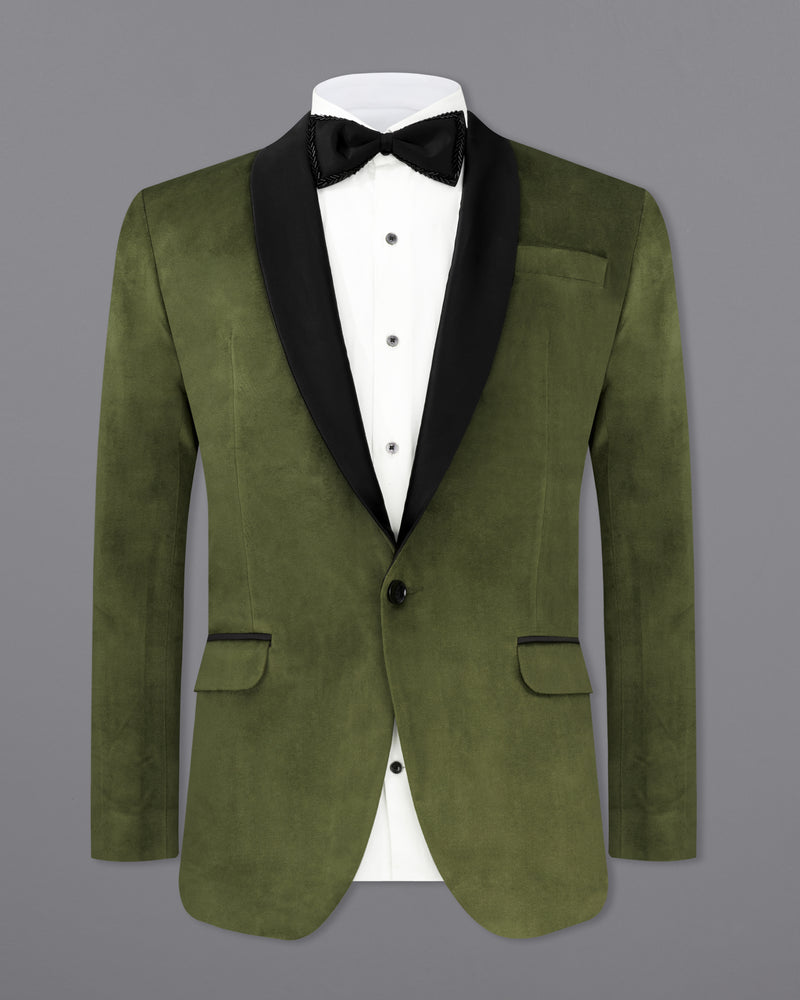 WAIOURU GREEN VELVET TUXEDO DESIGNER SUIT