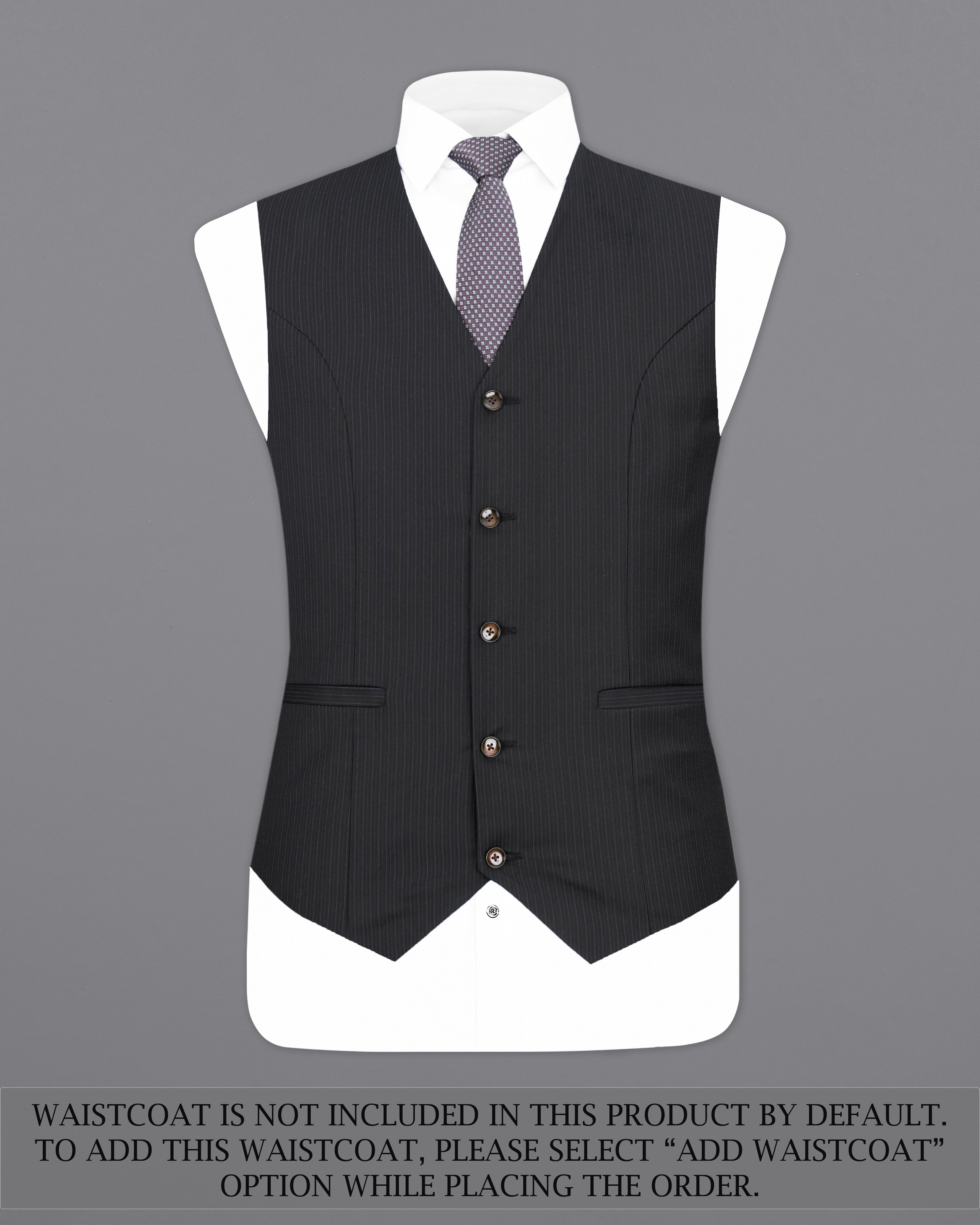 Mirage Black Striped Double Breasted Suit