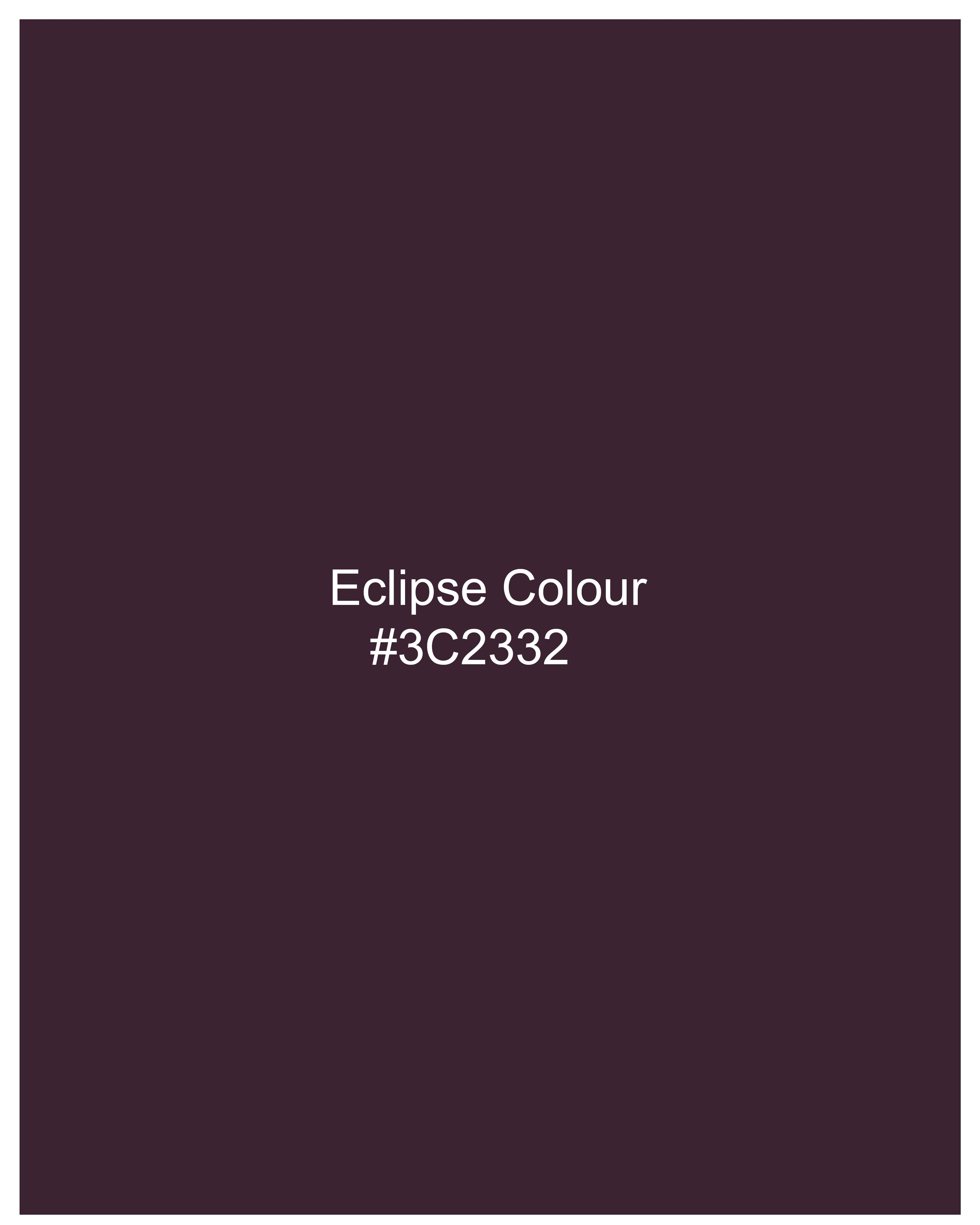 Eclipse Wine Cross Placket Bandhgala Suit