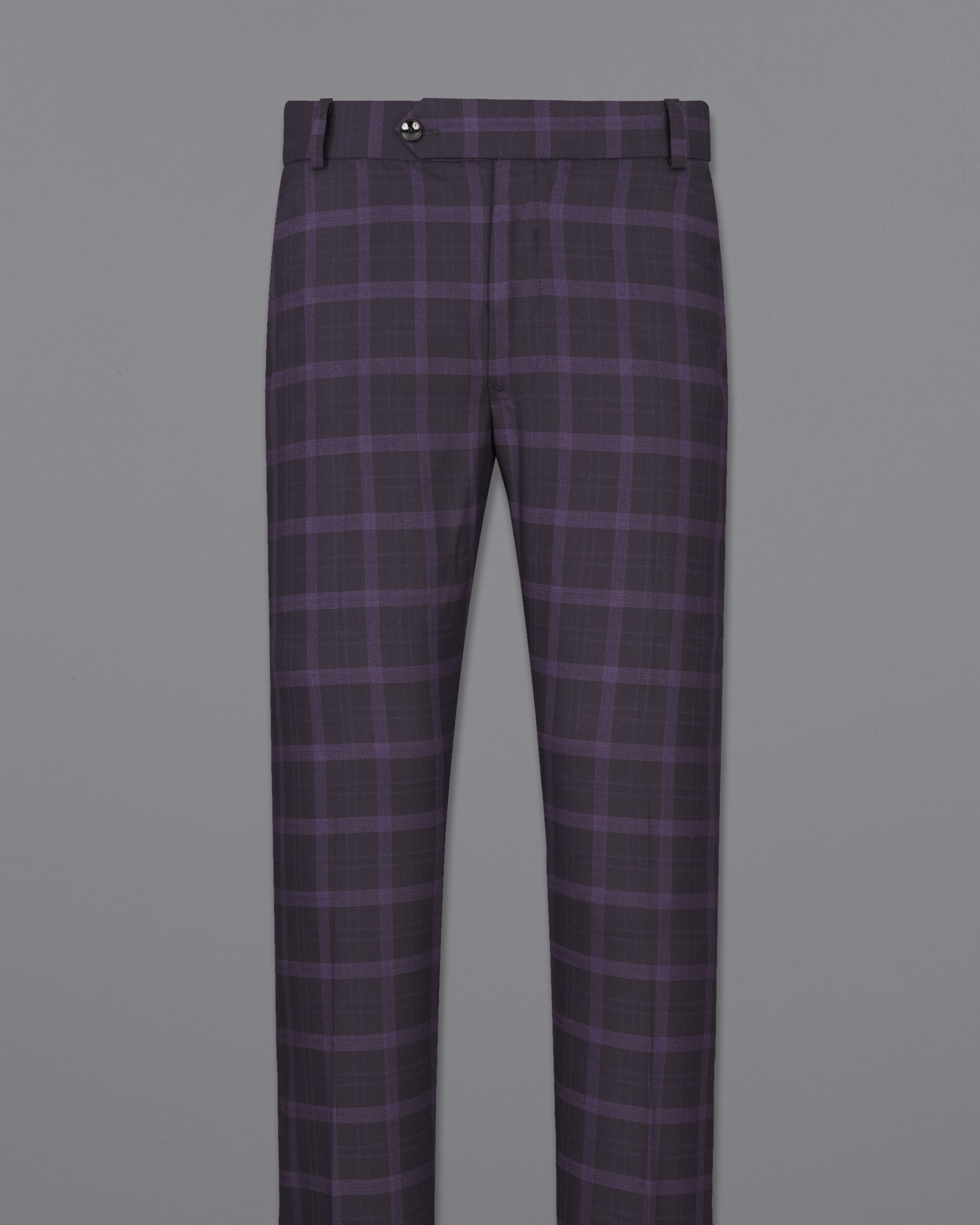 Melanzane Violet and Mortar Purple Plaid Double Breasted Suit ST2258-DB-36, ST2258-DB-38, ST2258-DB-40, ST2258-DB-42, ST2258-DB-44, ST2258-DB-46, ST2258-DB-48, ST2258-DB-50, ST2258-DB-52, ST2258-DB-54, ST2258-DB-56, ST2258-DB-58, ST2258-DB-60