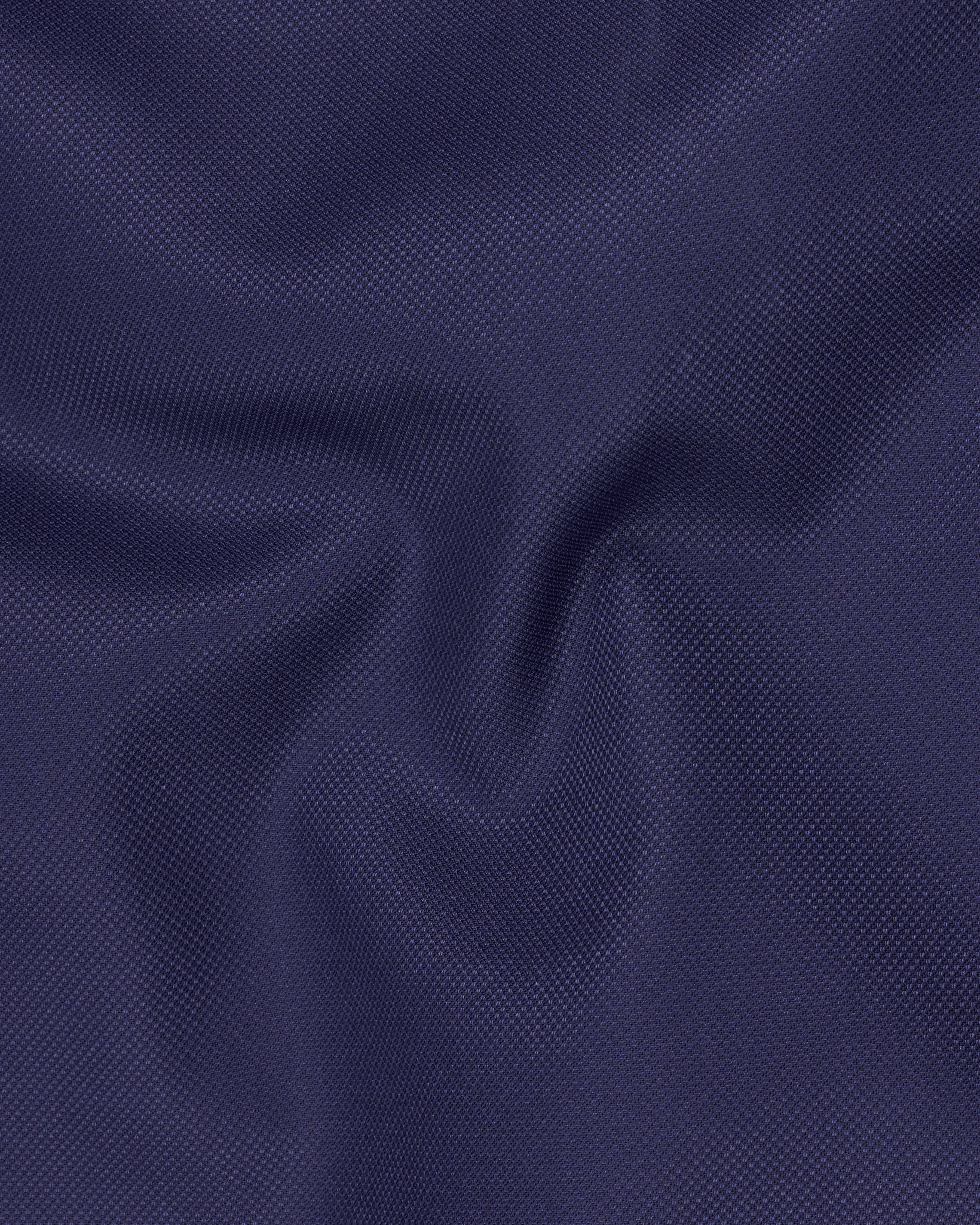 Ebony Clay Navy Blue Cross Placket Bandhgala Suit