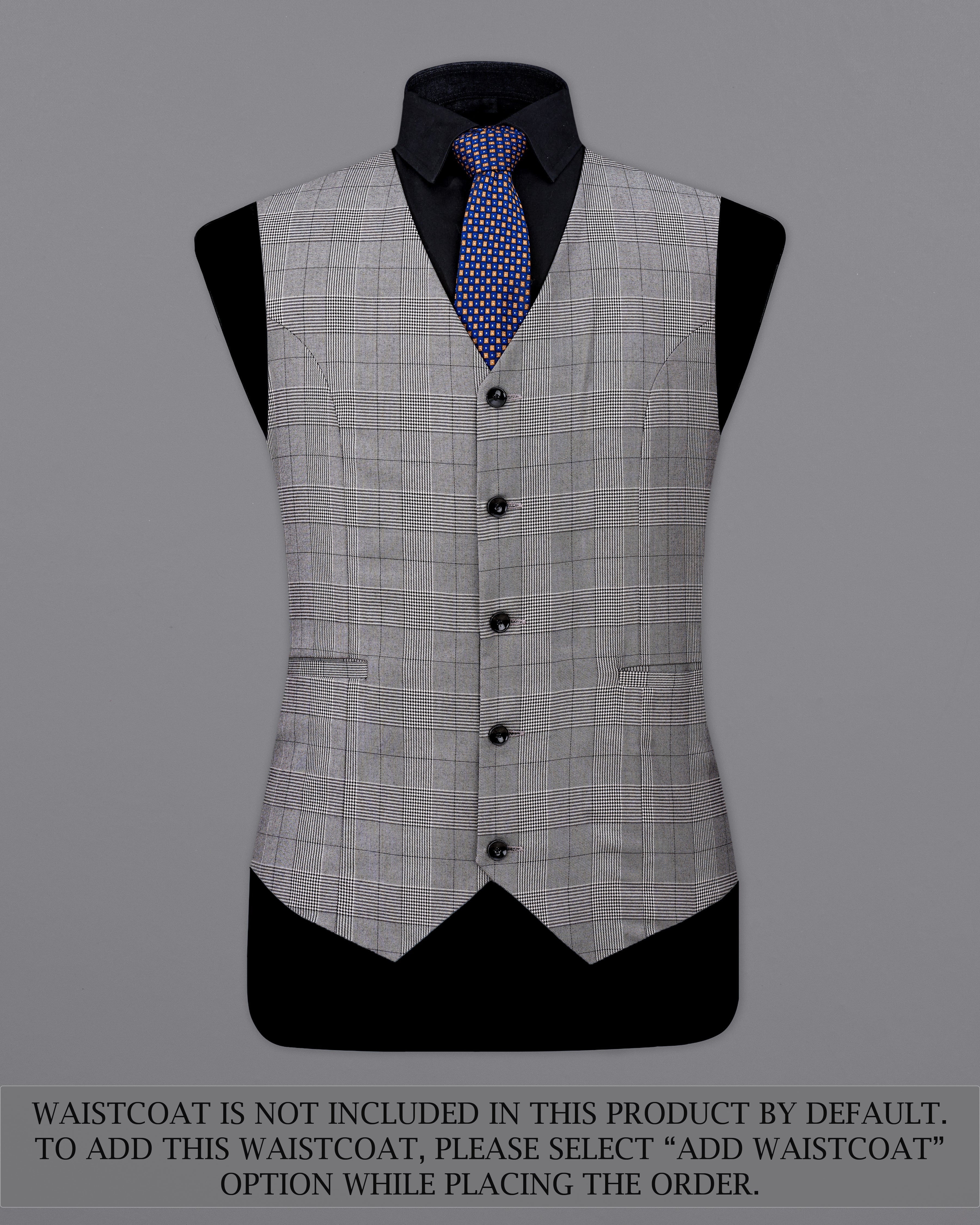 Storm Dust Gray Plaid Single Breasted Suit