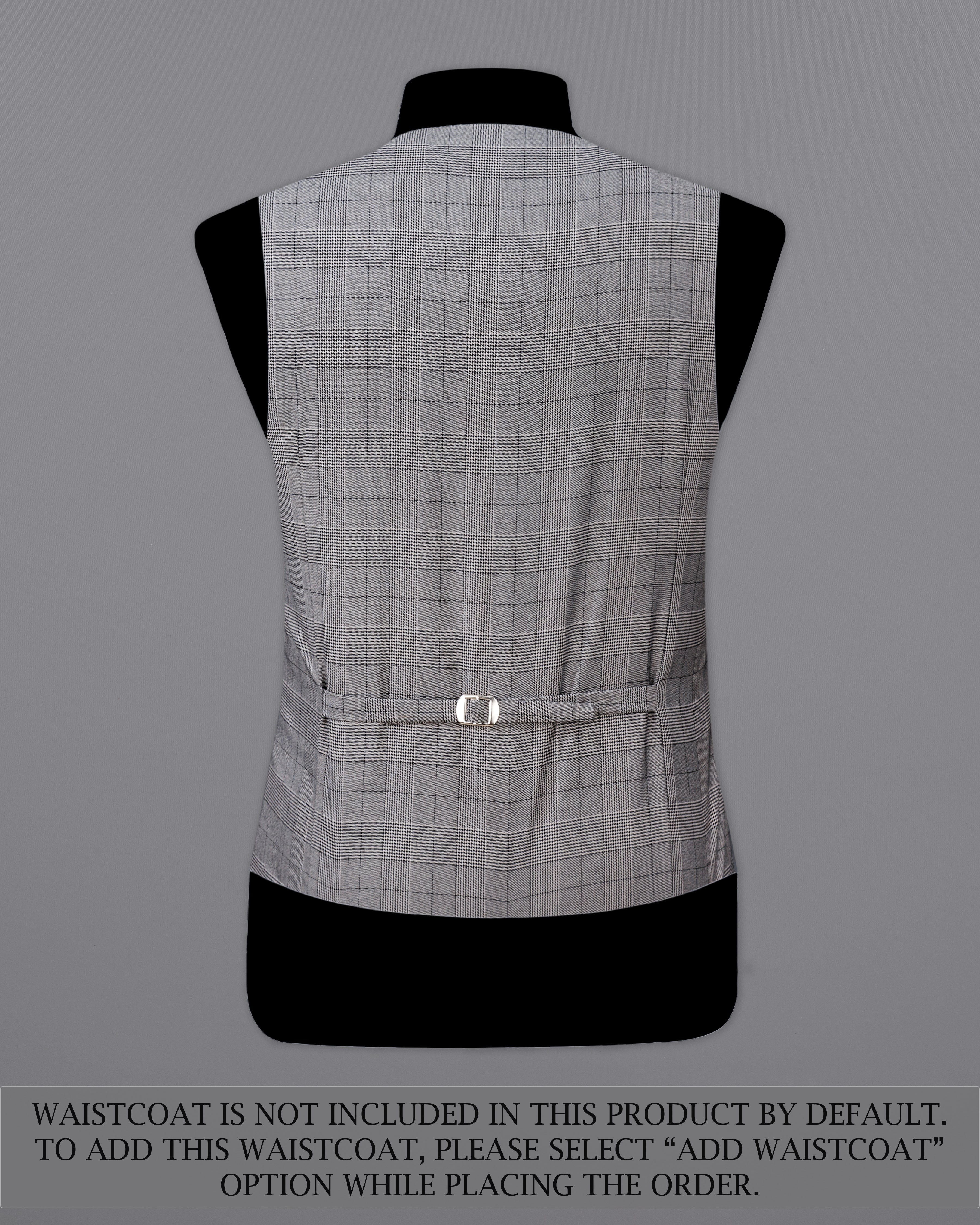 Storm Dust Gray Plaid Single Breasted Suit