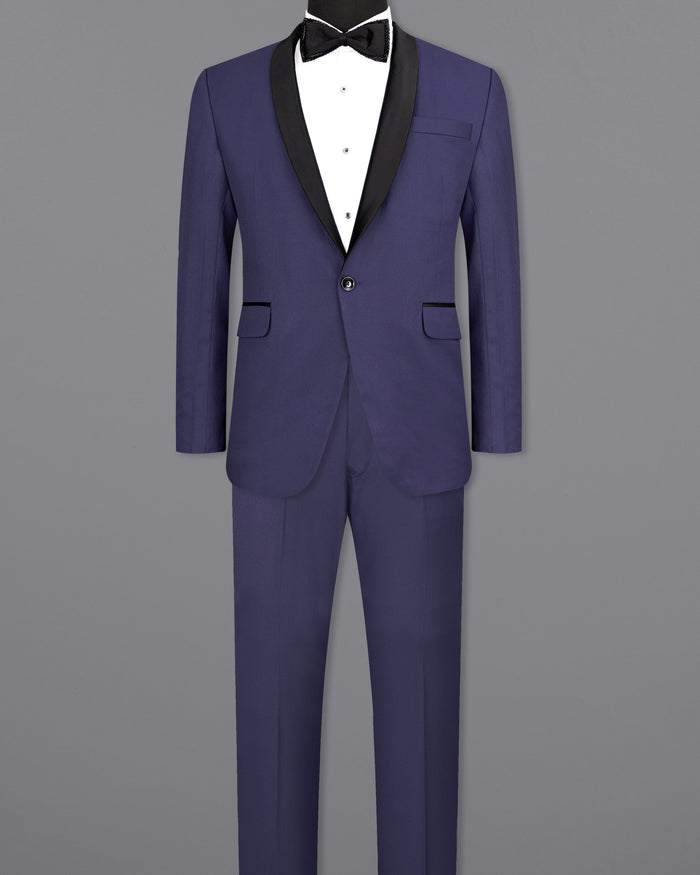 EBONY CLAY NAVY BLUE TUXEDO SUIT