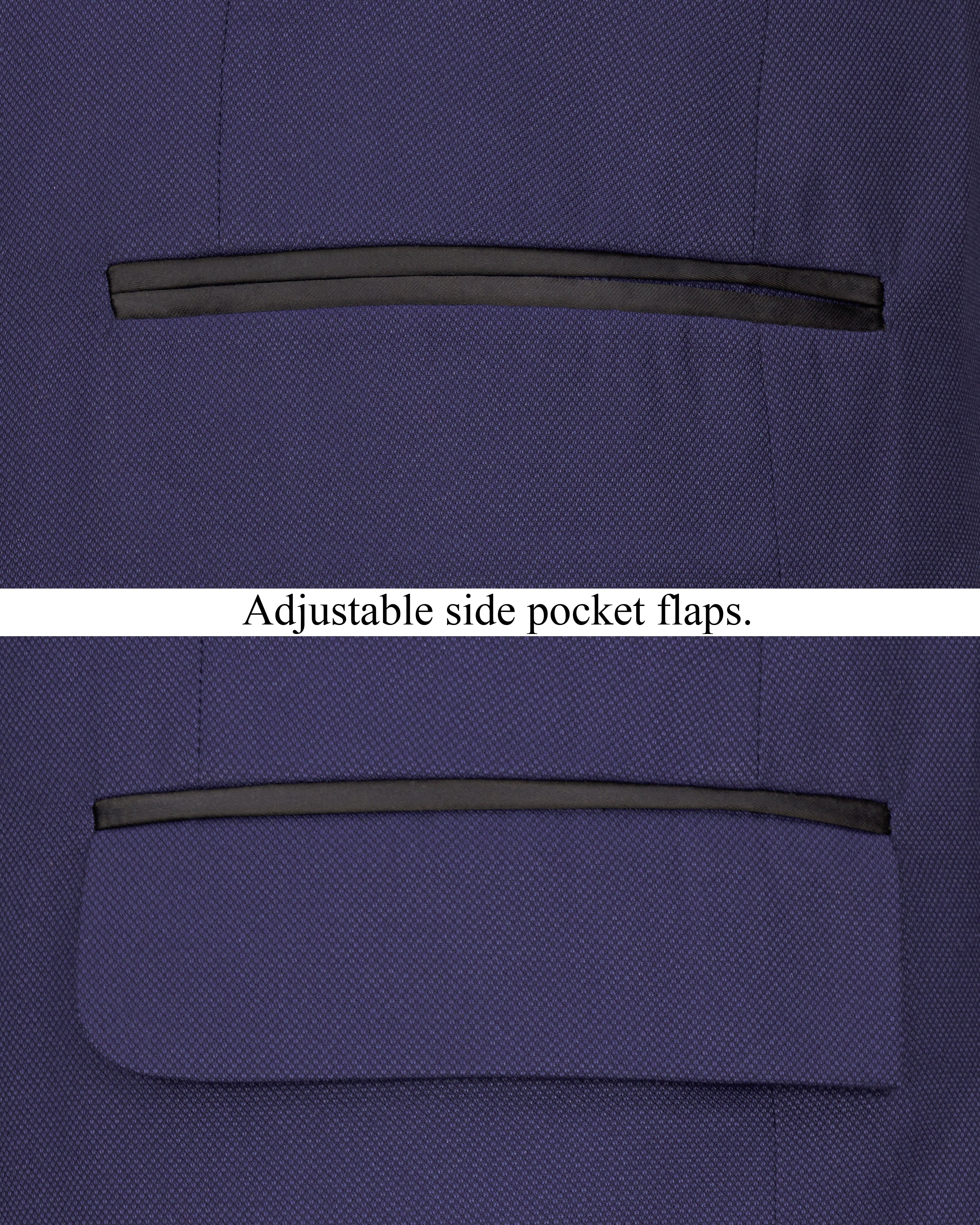 Ebony Clay Navy Blue Tuxedo Suit
